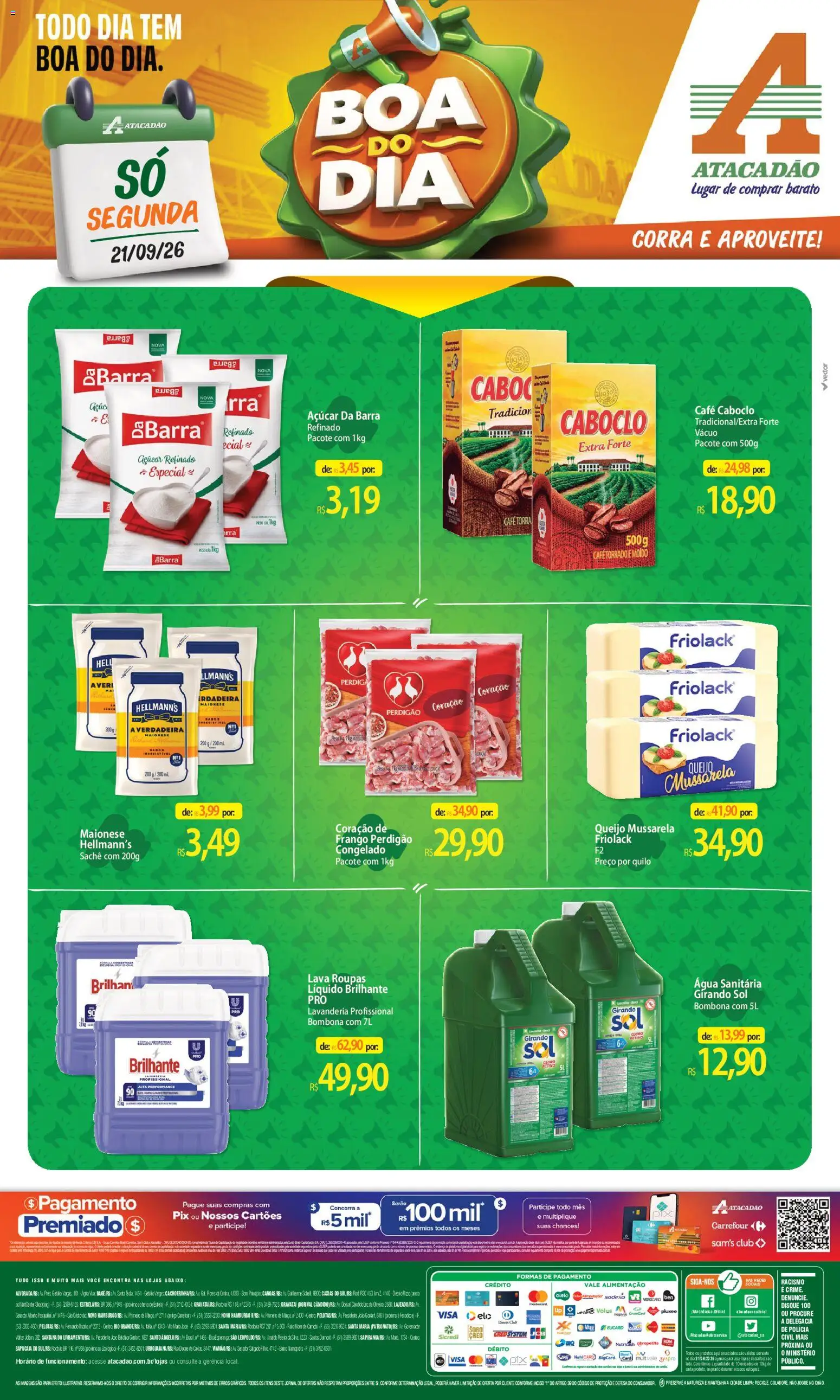 Pré-Visualização do folheto "Atacadão ofertas - RS" da loja Atacadão válido a partir de 21/09/2026