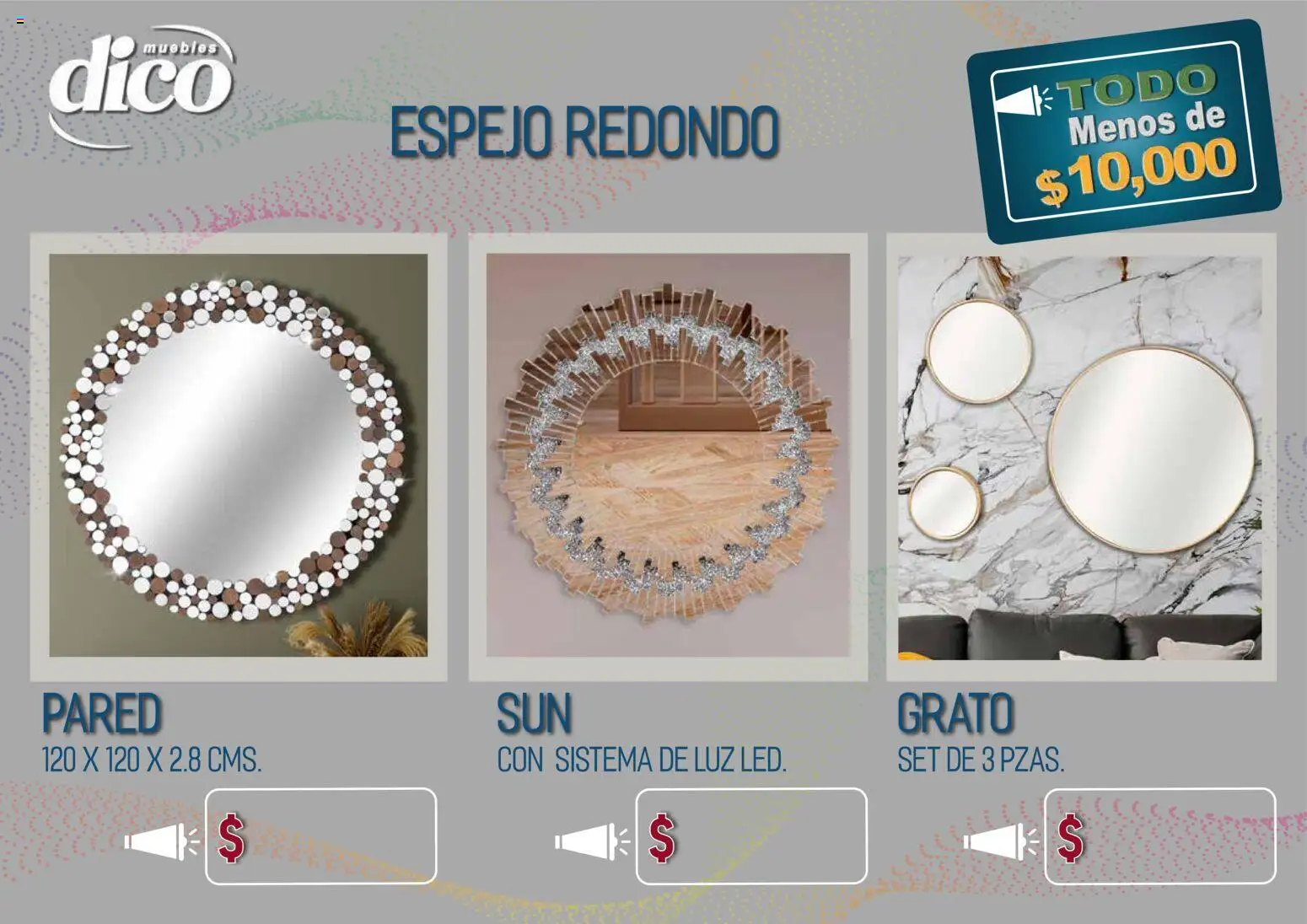 Vista previa las ofertas de la tienda Muebles Dico - Muebles Dico catálogo Todo menos de 10000 Pacifico desde el 09/04/2026 - Espejo