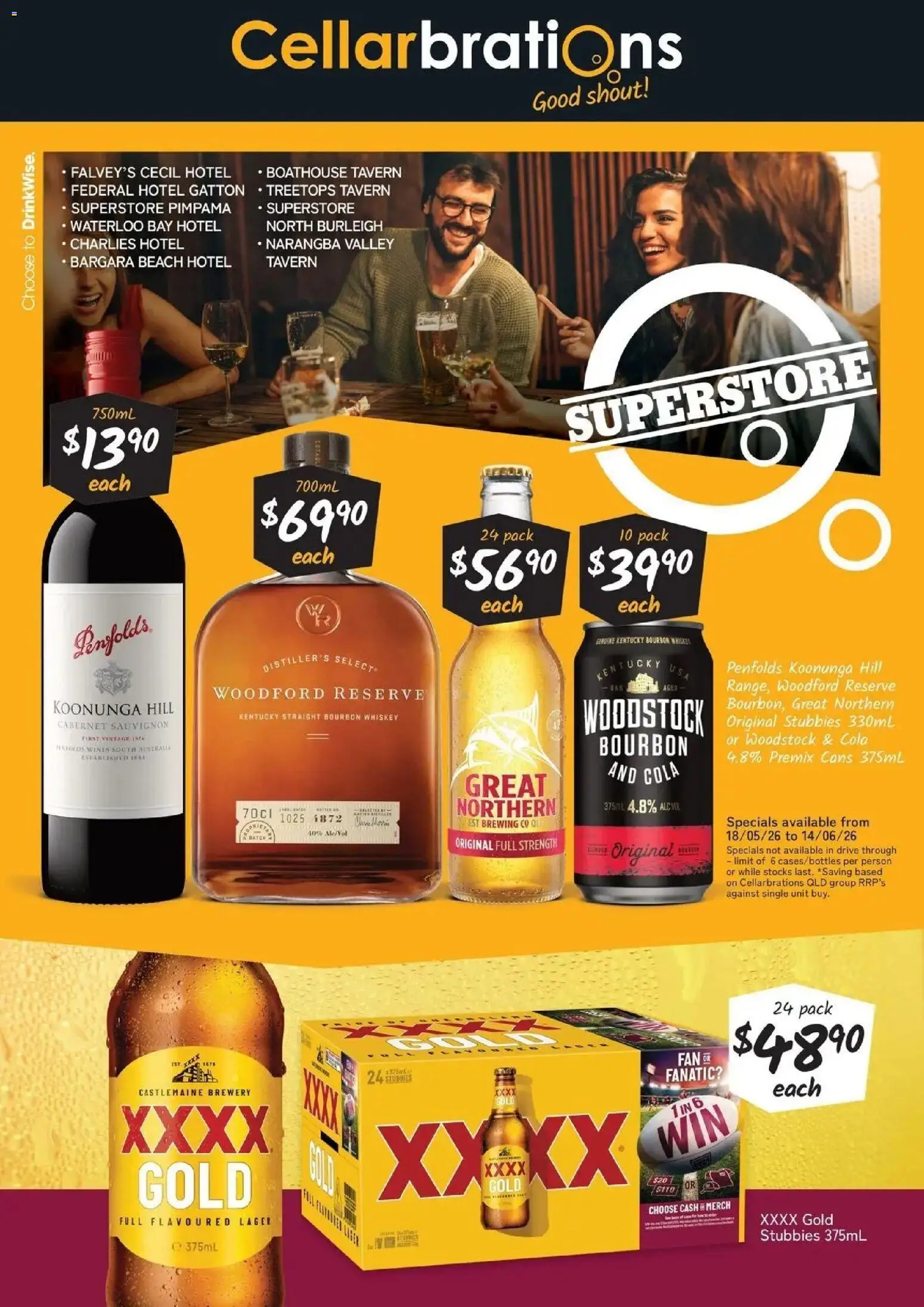 Preview of catalogue Good Shout! QLD SS 18/05 from shop Cellarbrations valid 17/05/2026