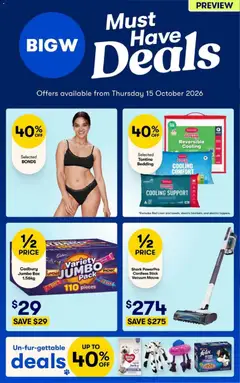 Preview of catalogue Big W catalogue from shop Big W valid 15/10/2026
