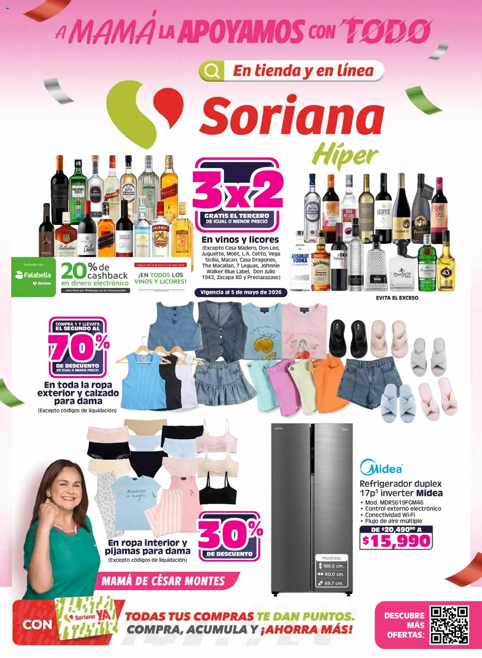 Vista previa las ofertas de la tienda Soriana - Soriana Apoyamos con todo Híper Nacional desde el 30/04/2026 