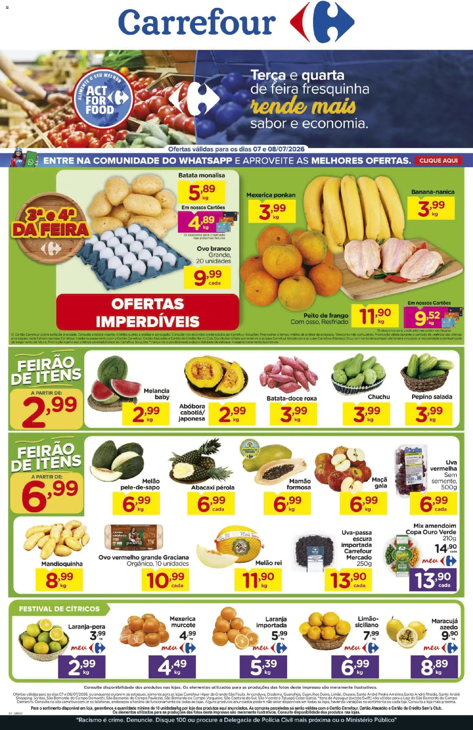 Pré-Visualização do folheto "Carrefour ofertas Feira" da loja Carrefour válido a partir de 07/07/2026
