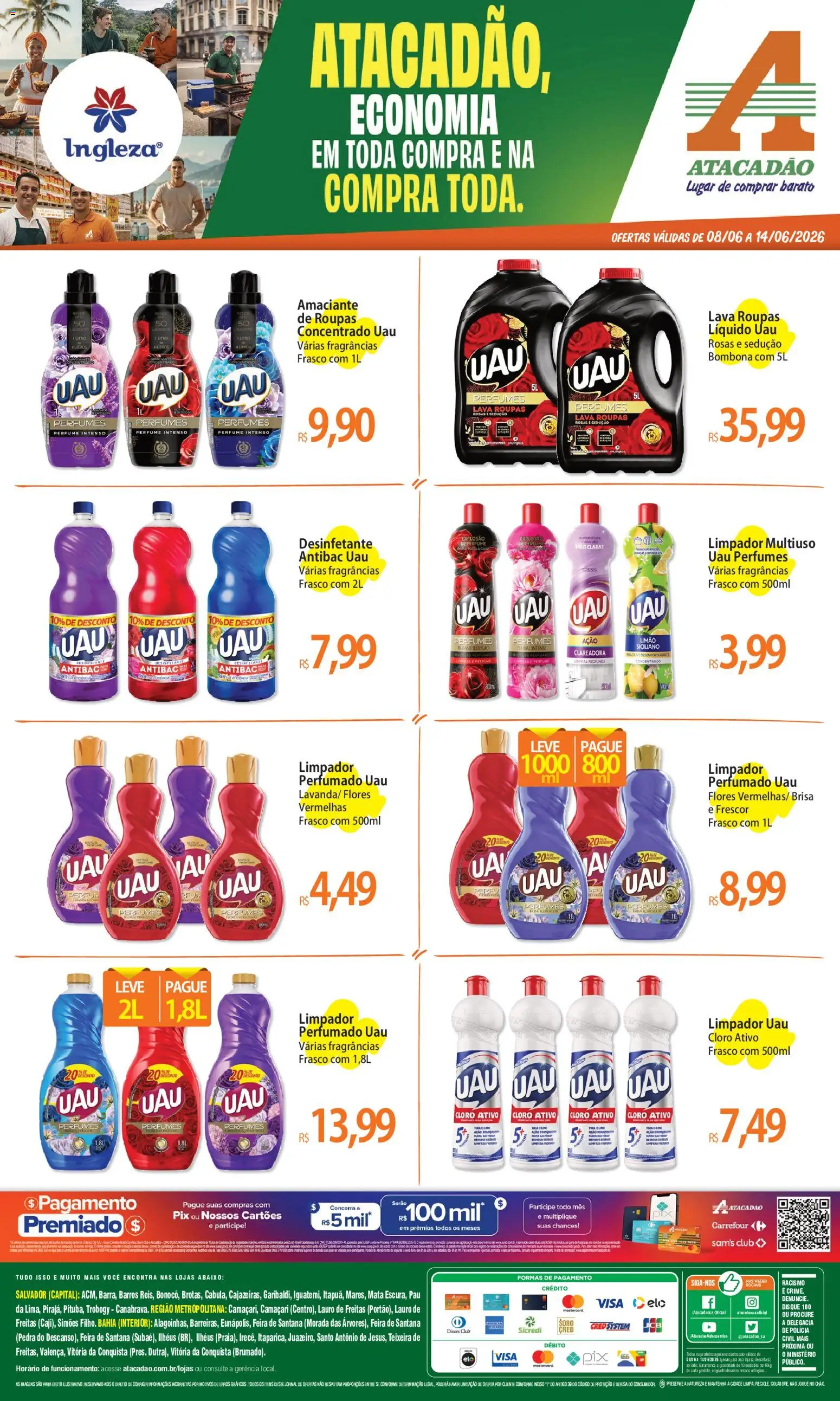 Pré-Visualização do folheto "Atacadão ofertas - BA" da loja Atacadão válido a partir de 08/06/2026
