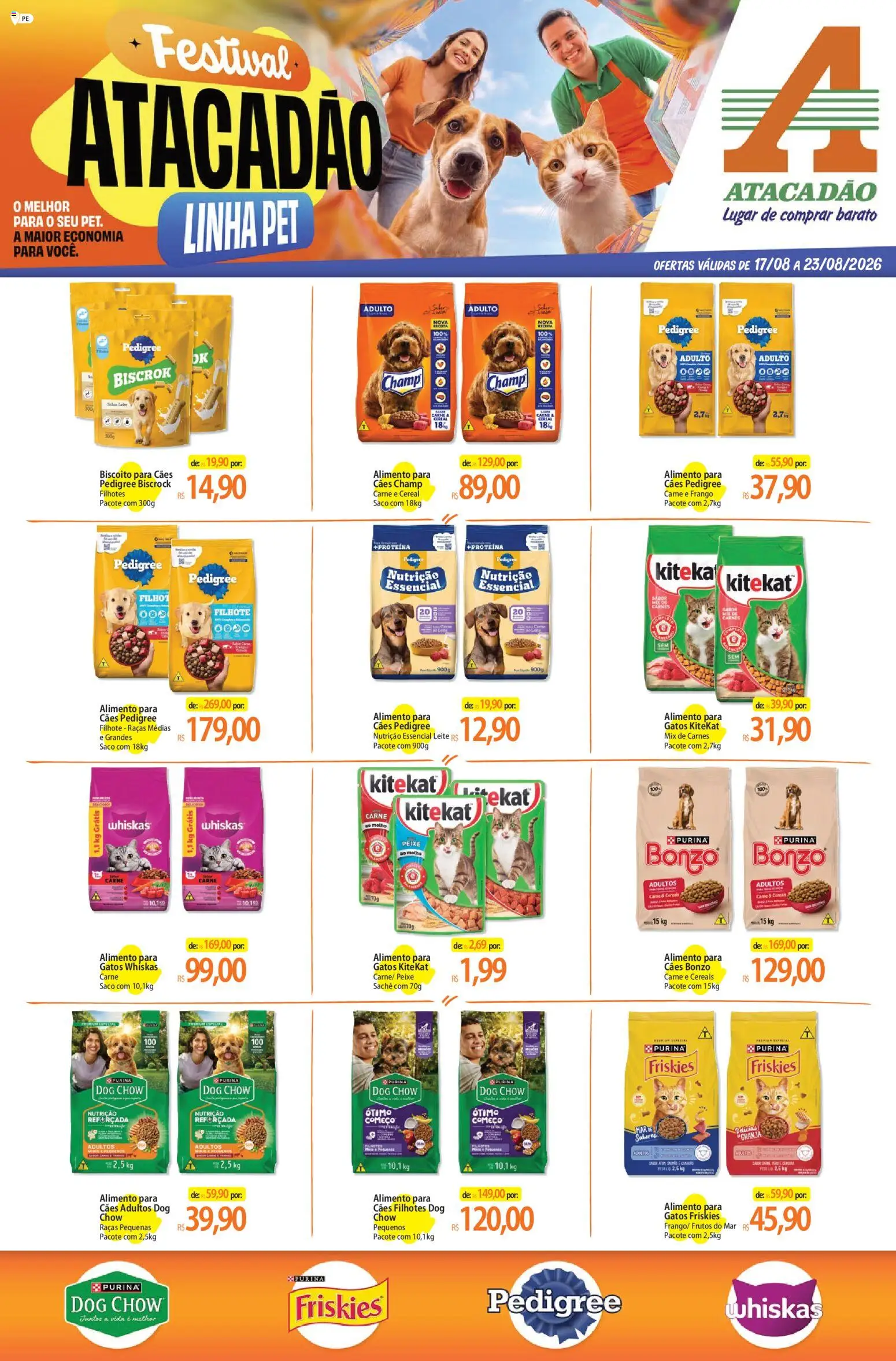 Pré-Visualização do folheto "Atacadão ofertas - PE" da loja Atacadão válido a partir de 17/08/2026 - Peixe, Biscoito, Leite, Carne, Frango, Proteína, Frutos do mar, Cereais
