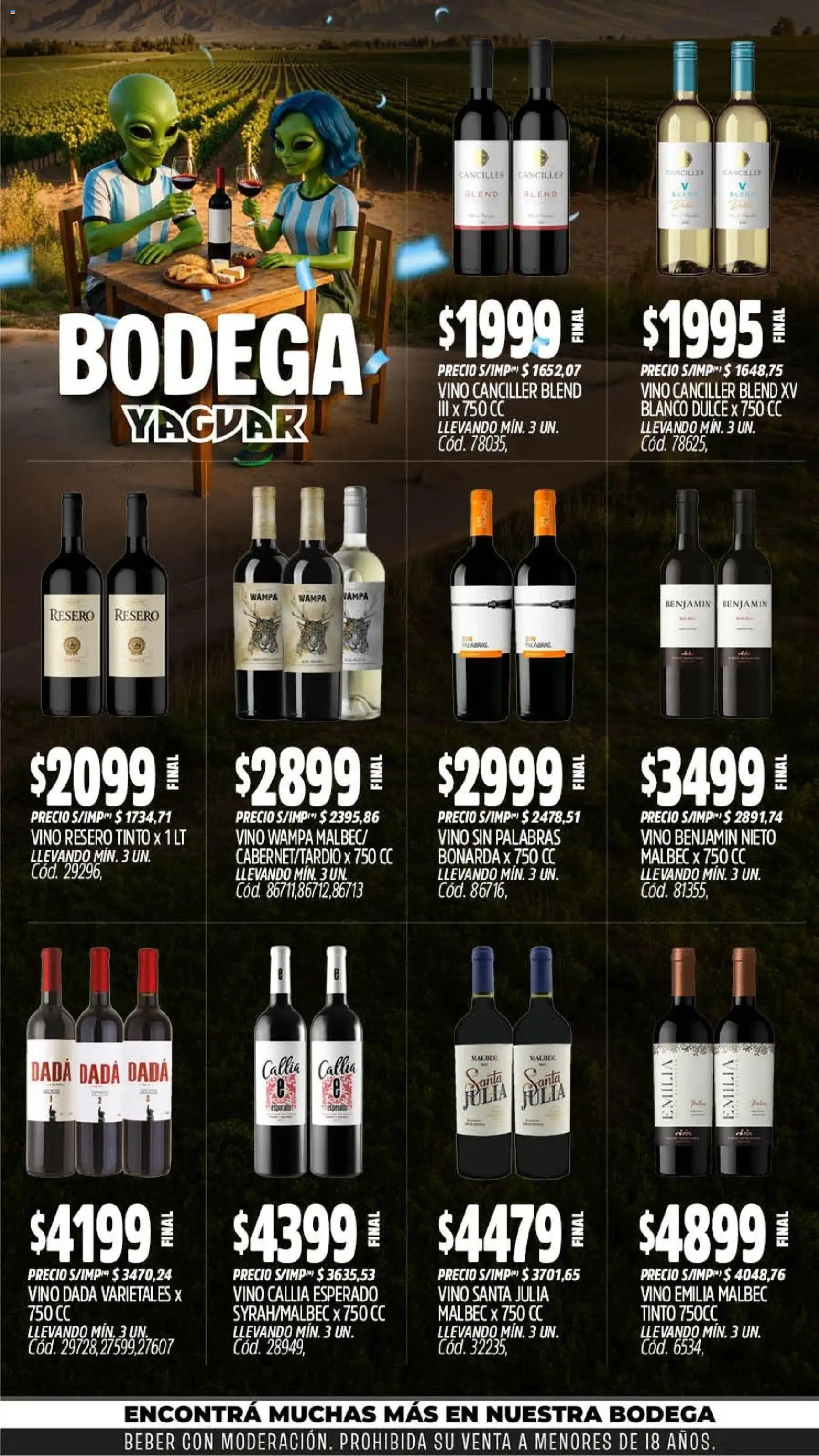 Vista previa del folleto de la tienda Yaguar válido desde el 13/07/2026 - Vino, Dulce