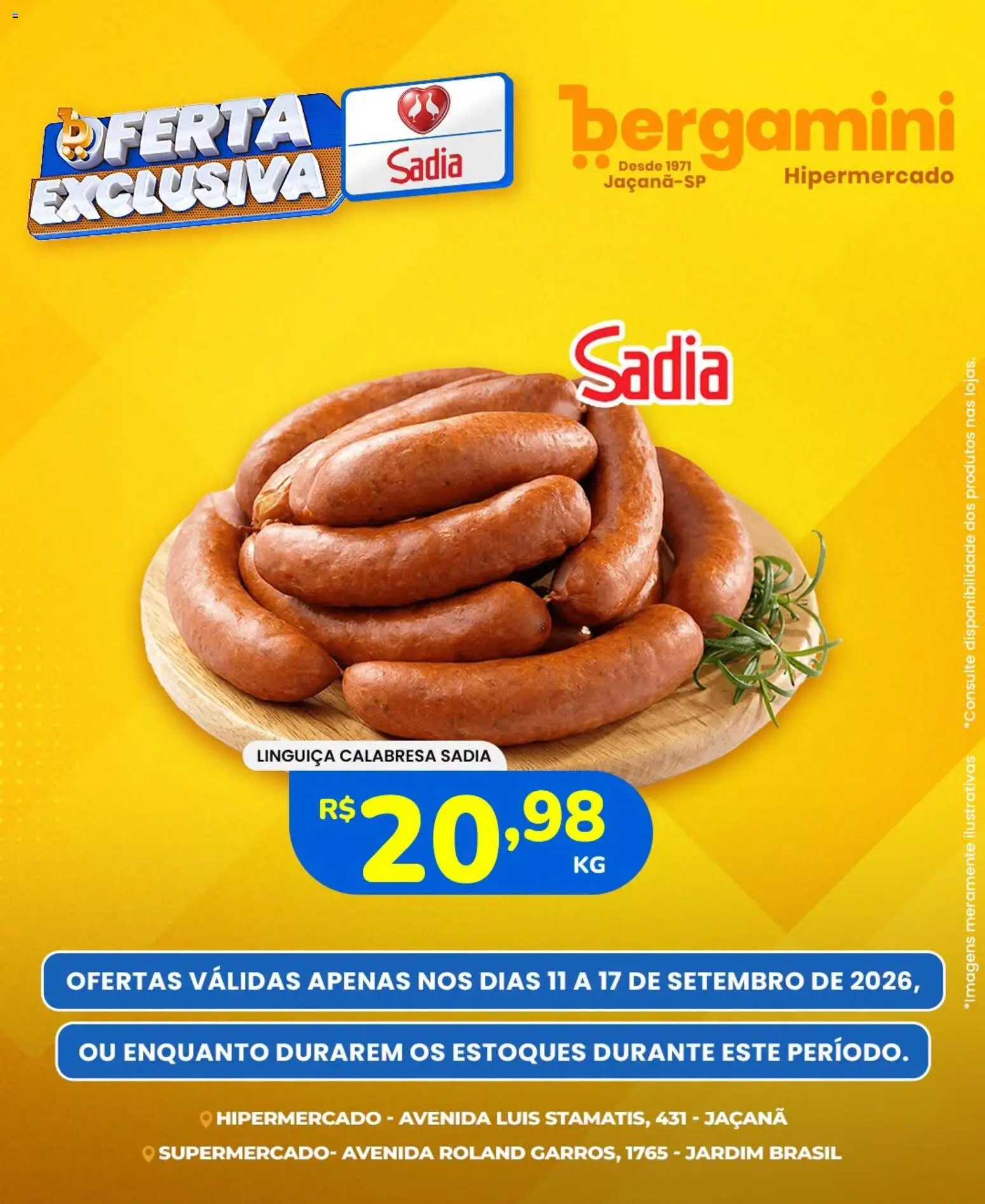 Ofertas Supermercado Bergamini ofertas Sadia e a Perdigão até 17/09/2026. - Página 6