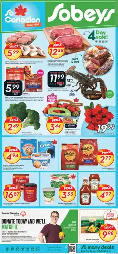 Un aperçu du dépliant Sobeys weekly flyer / circulaire du magasin Sobeys est valide à partir 18 juin 2026