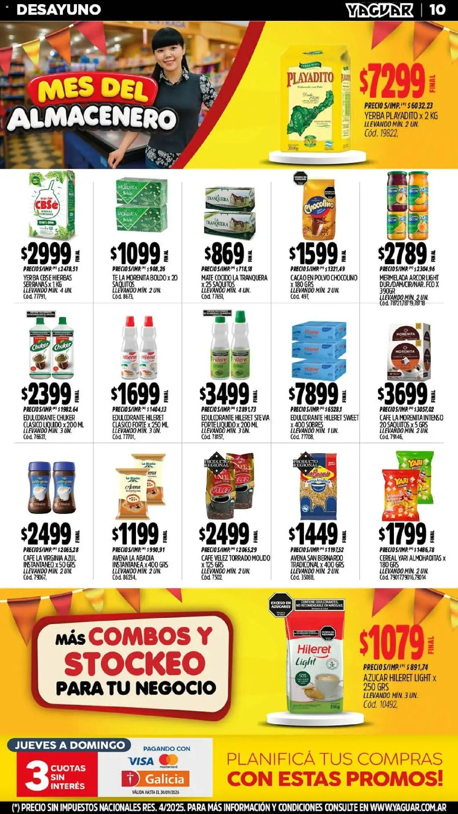 Vista previa del folleto de la tienda Yaguar válido desde el 28/09/2026 - Café, Té, Avena, Hierbas, Edulcorante, Mermelada, Mate cocido, Polvo