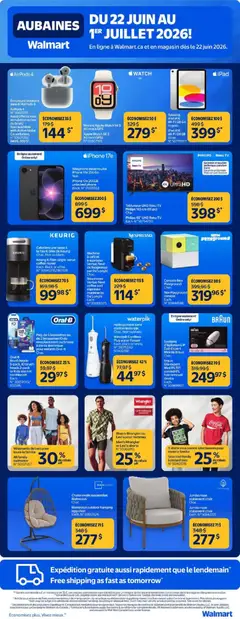 Preview of leaflet Walmart Aubaines from shop Walmart is valid from Jun 22, 2026