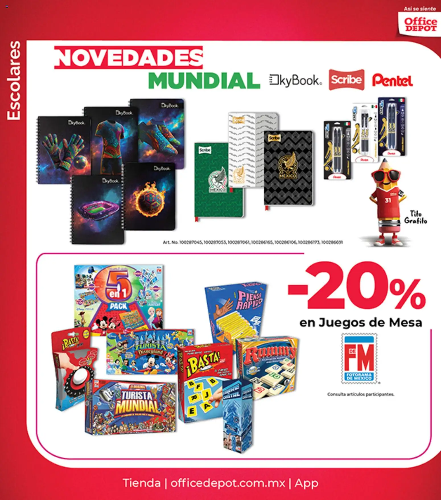 Vista previa las ofertas de la tienda Office Depot - Office Depot catálogo desde el 01/04/2026 - Juegos de mesa, Mesa