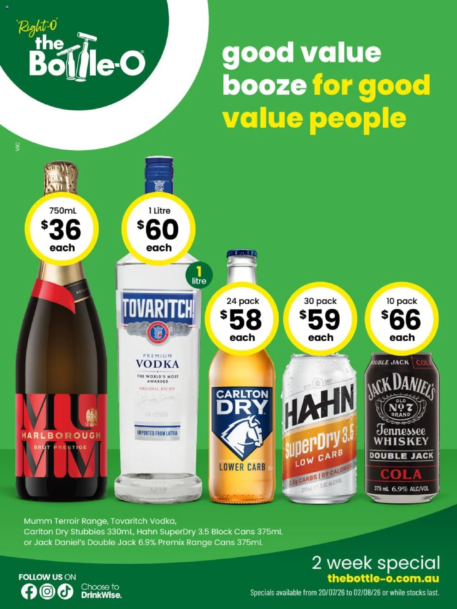 Preview of catalogue The Bottle-O catalogue BAIRNSDALE from shop The Bottle-O valid 20/07/2026
