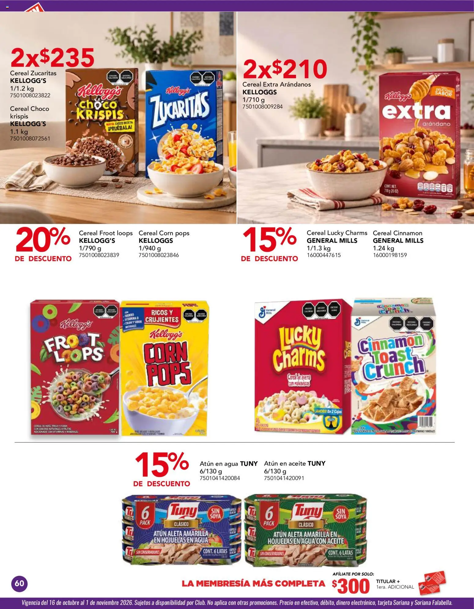 Vista previa las ofertas de la tienda City Club - City Club catálogo desde el 01/10/2026 - Agua, Arándanos, Vitaminas, Avena, Aceite, Atún, Hojuelas