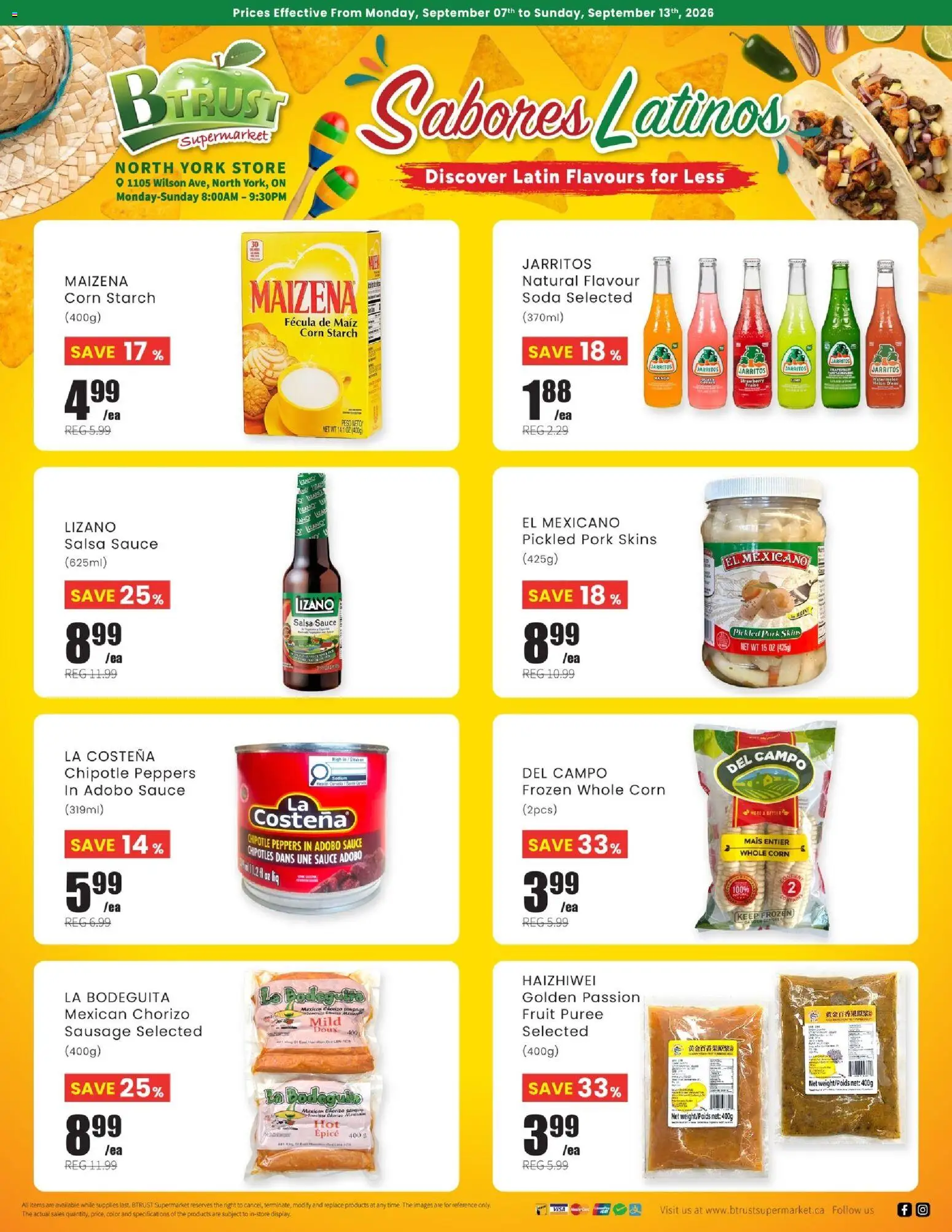 Preview of leaflet Btrust Supermarket flyer - North York Latin Specials from shop Btrust Supermarket is valid from Sep 07, 2026