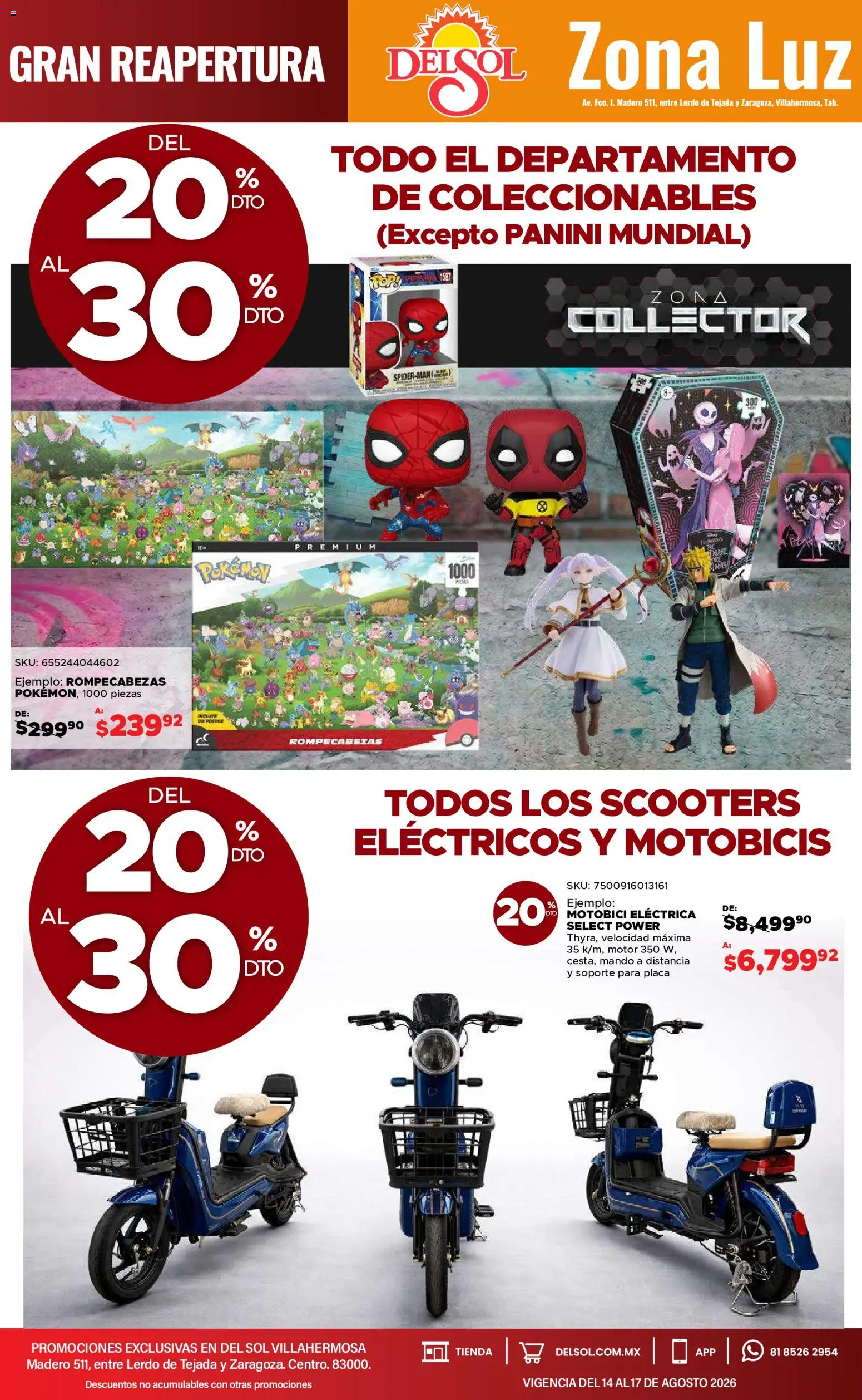 Vista previa las ofertas de la tienda Del Sol y Woolworth - Del Sol y Woolworth catálogo 4 Días de Grandes Promociones desde el 14/08/2026 