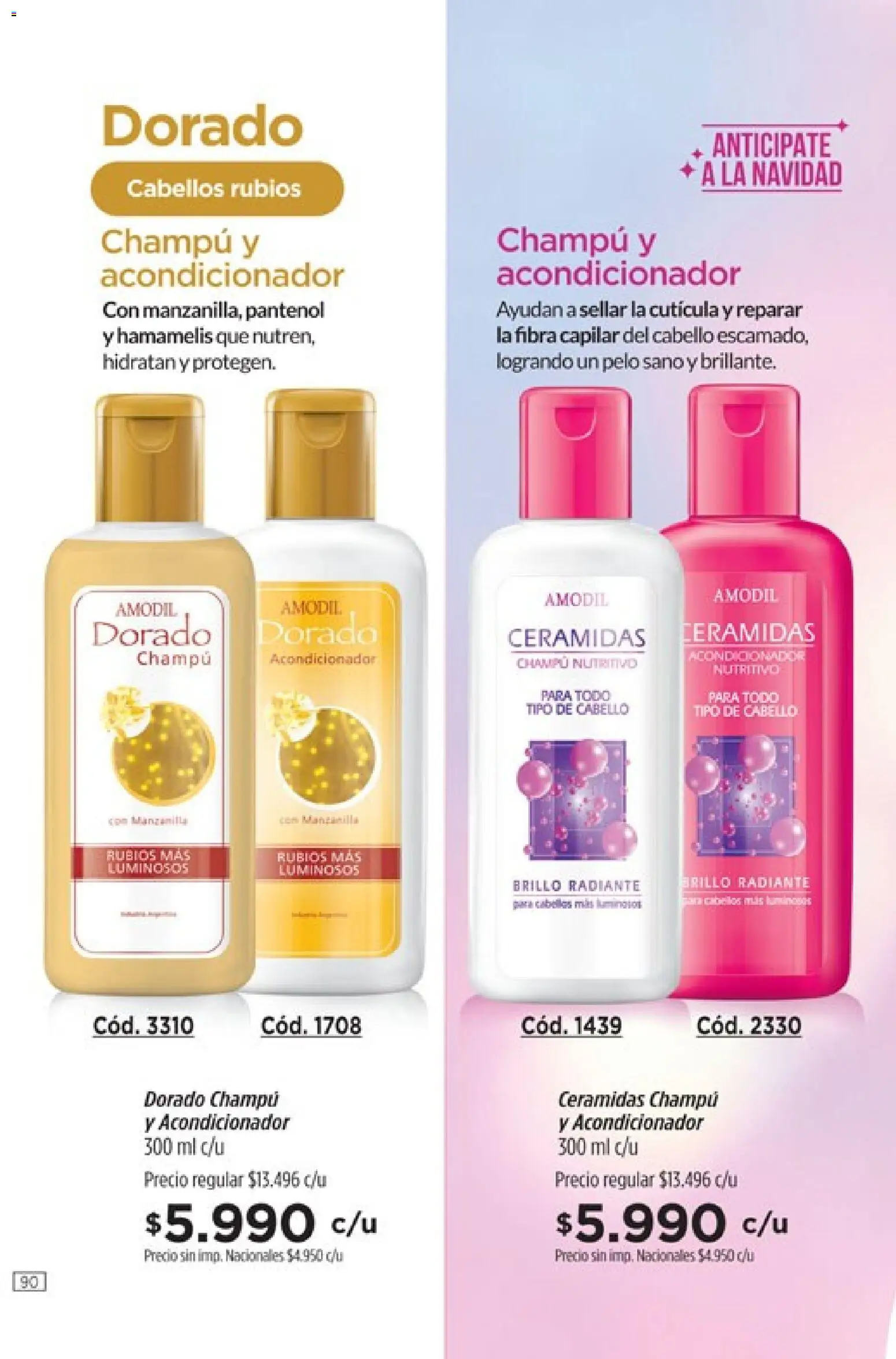 Vista previa del folleto de la tienda Amodil válido desde el 01/10/2026 - Champú, Acondicionador, Radiante, Brillo