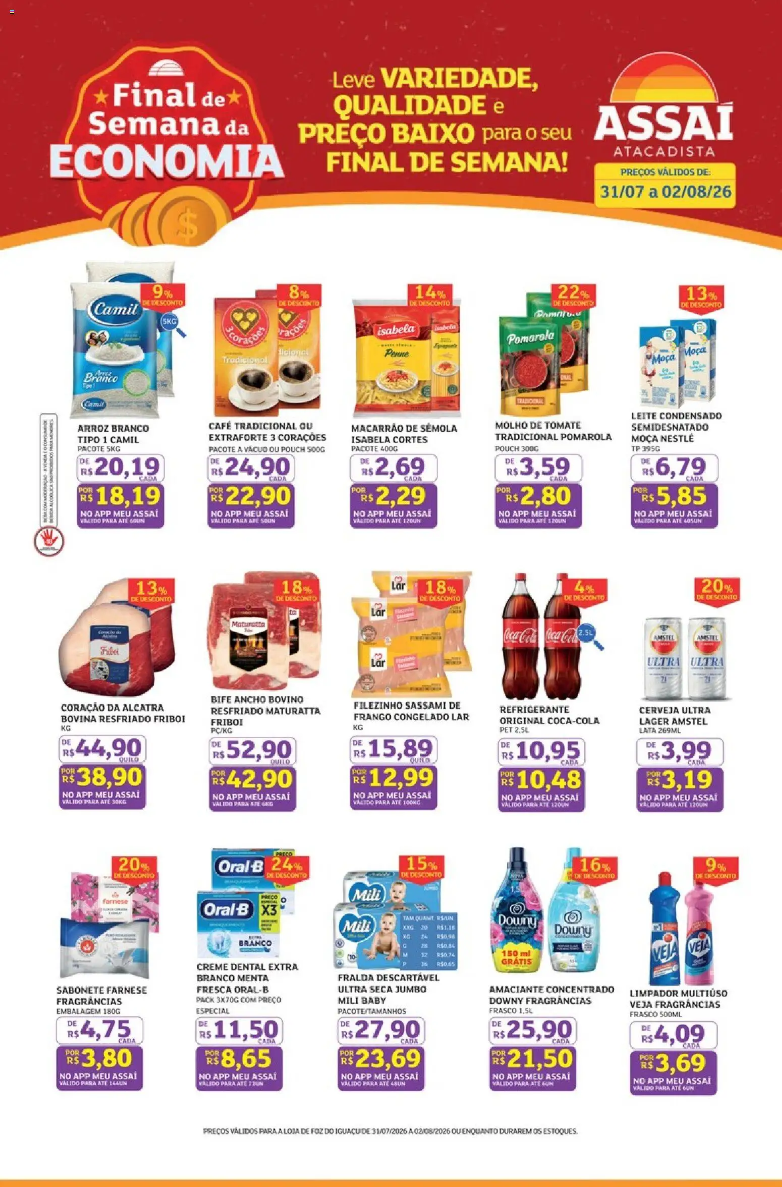 Pré-Visualização do folheto "Assaí Atacadista ofertas - PR" da loja Assaí Atacadista válido a partir de 31/07/2026