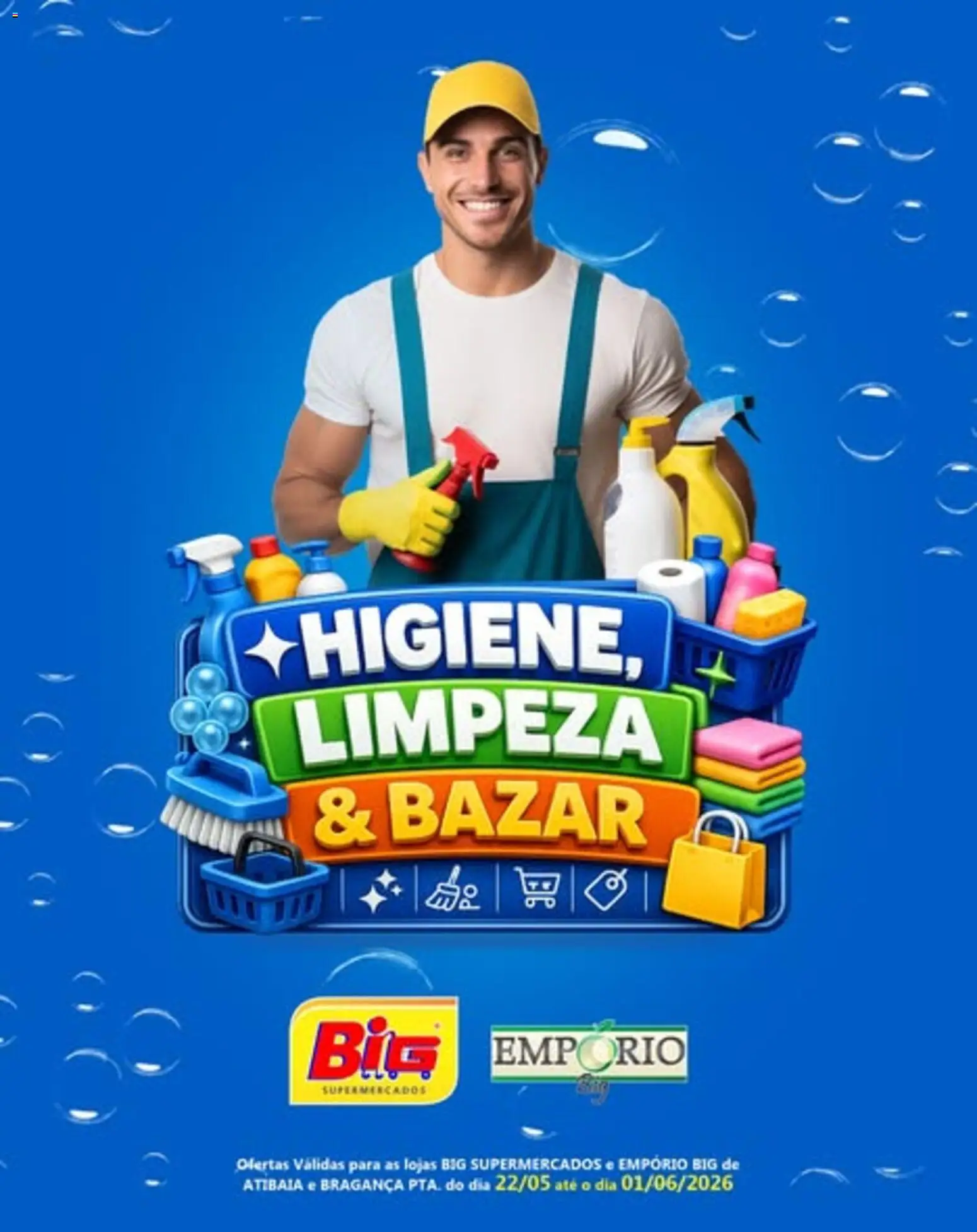Pré-Visualização do folheto "Big Supermercados ofertas limpeza, higiene, bazar e perfumaria" da loja Big Supermercados válido a partir de 22/05/2026