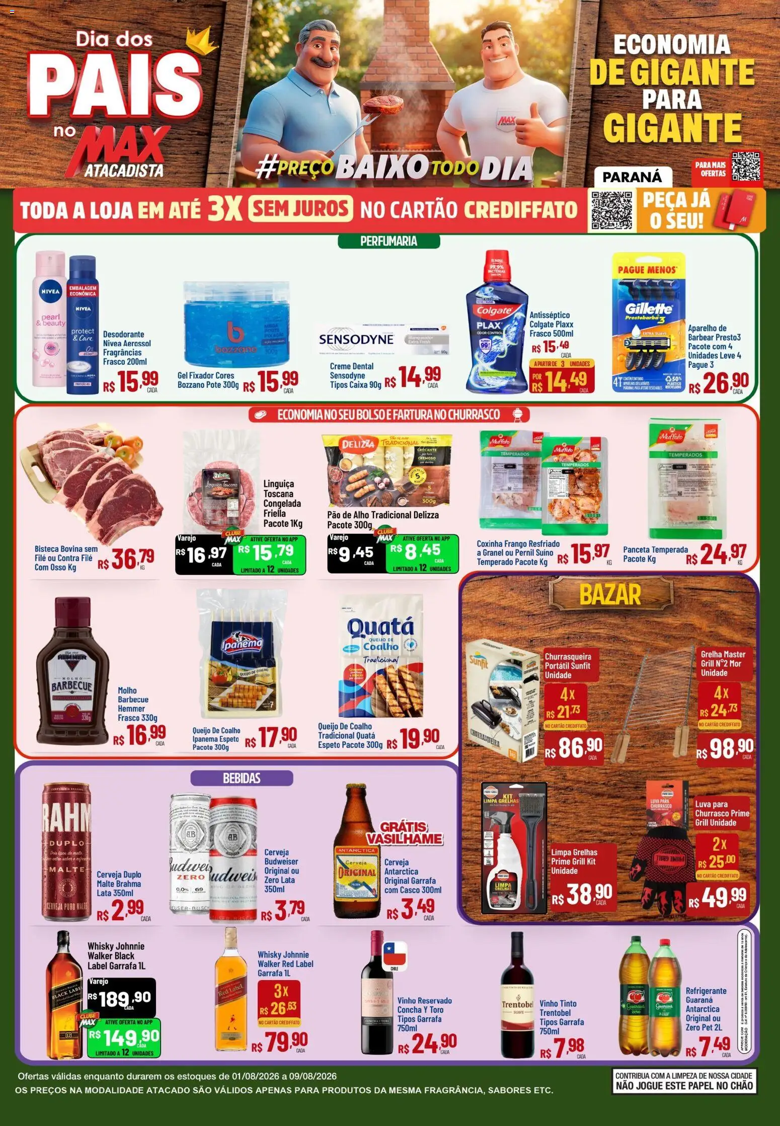 Pré-Visualização do folheto "Max Atacadista ofertas Dia dos Pais" da loja Max Atacadista válido a partir de 01/08/2026