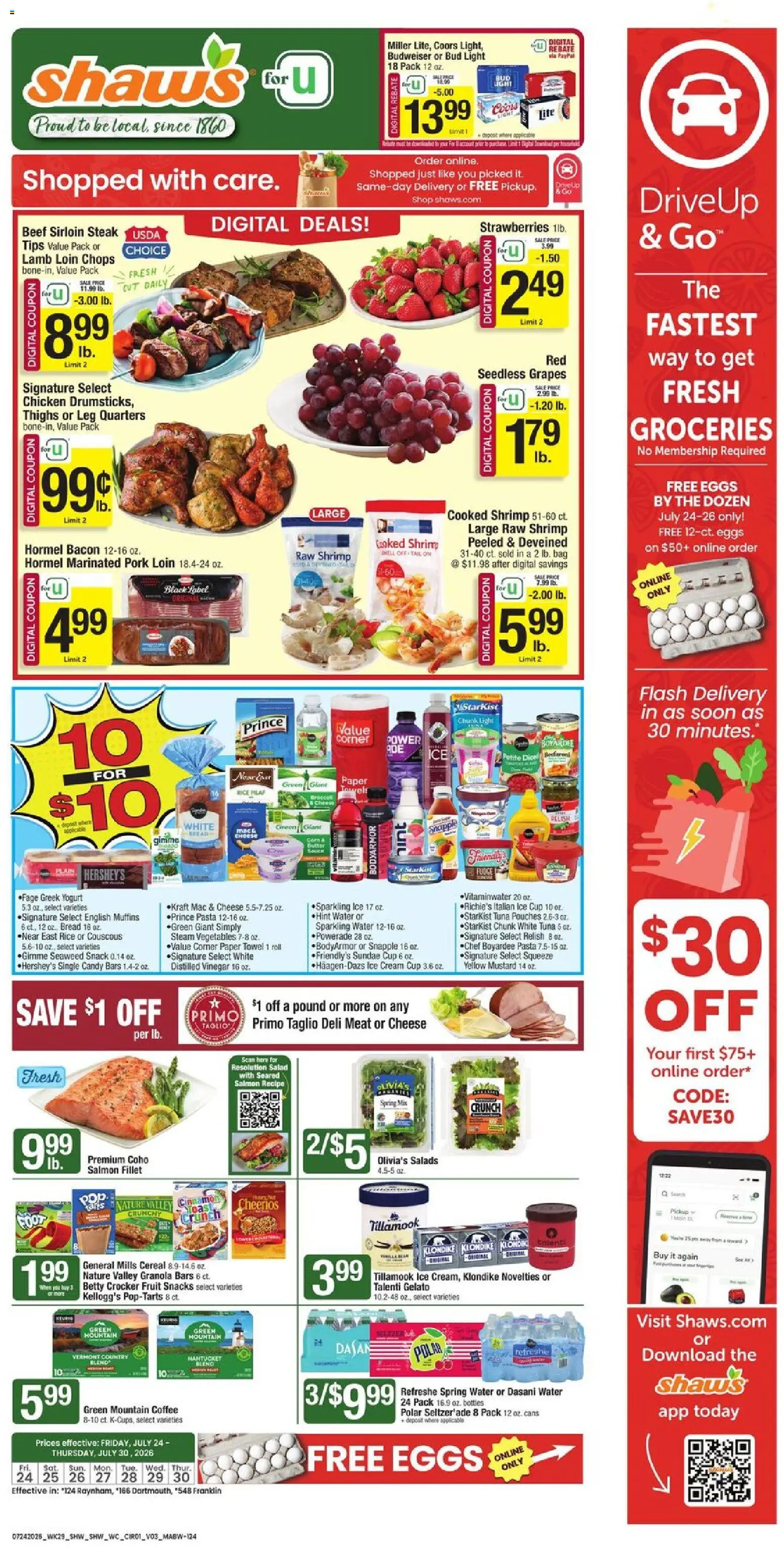 Ad Preview of Shaw's Shaw's Weekly Ad - MA from 07/24/2026