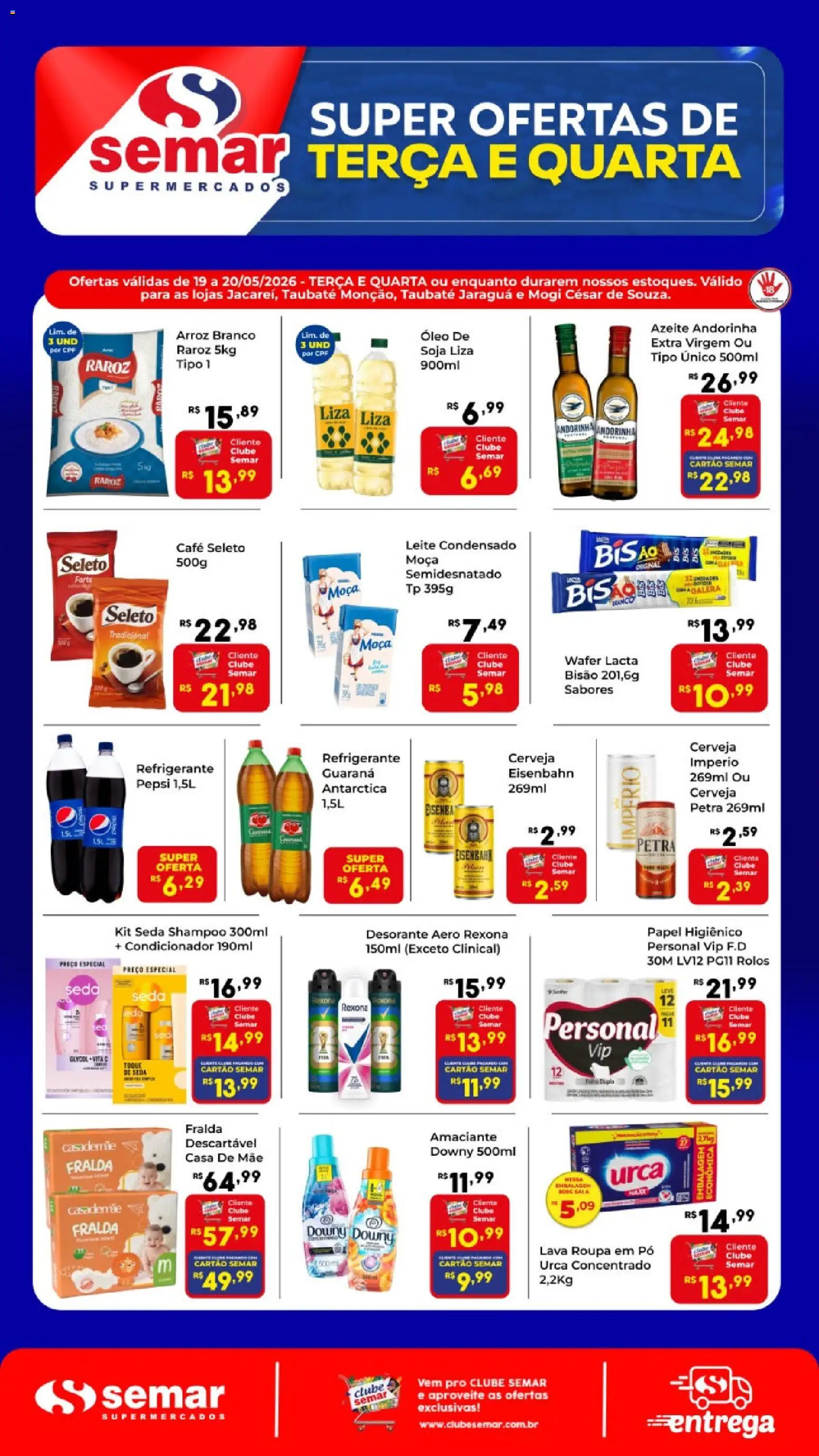 Pré-Visualização do folheto "Semar Supermercado - Ofertas da semana" da loja Semar Supermercado válido a partir de 19/05/2026