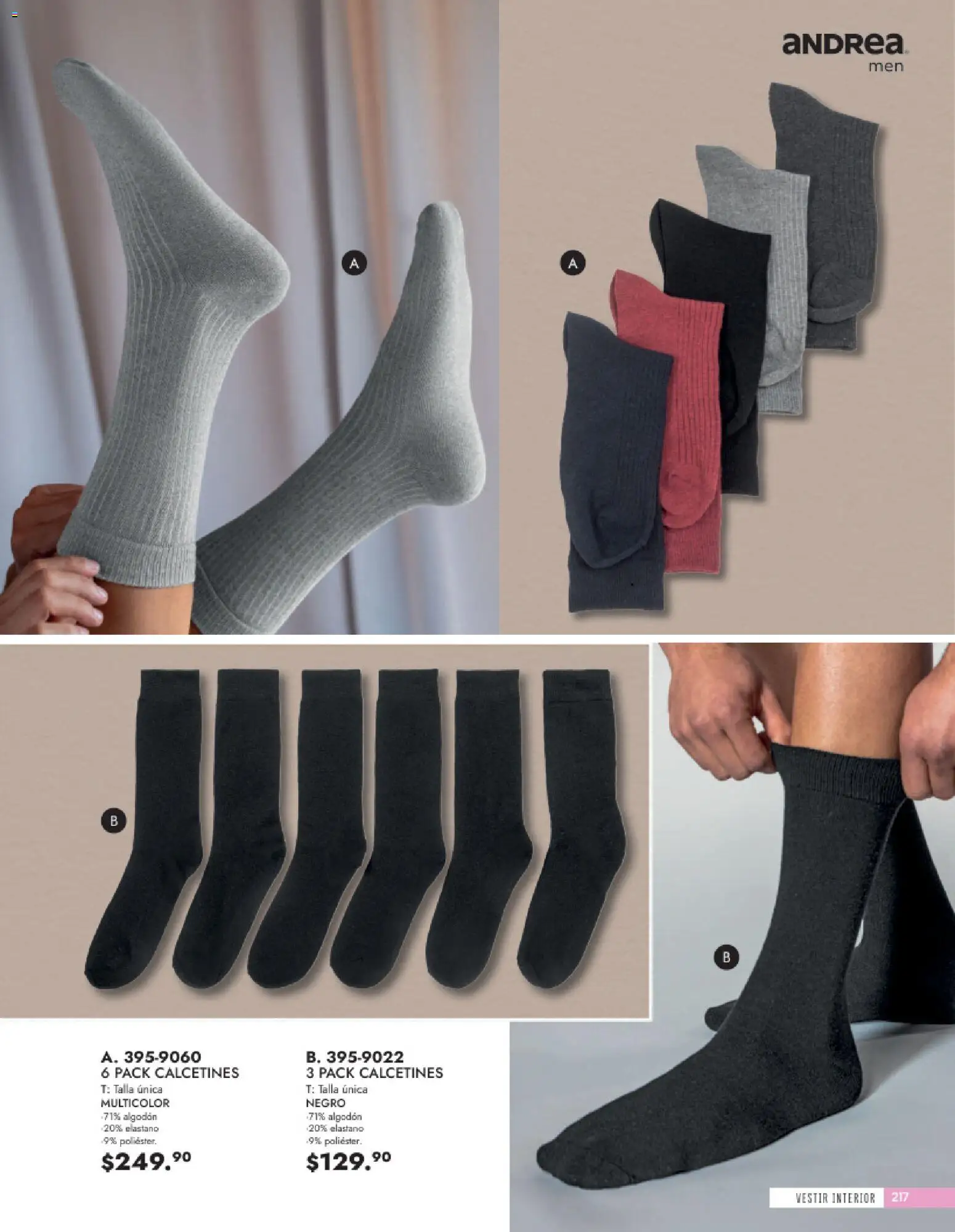 Vista previa las ofertas de la tienda Andrea - Andrea catálogo Vestir Caballero desde el 24/05/2026 - Algodón, Calcetines