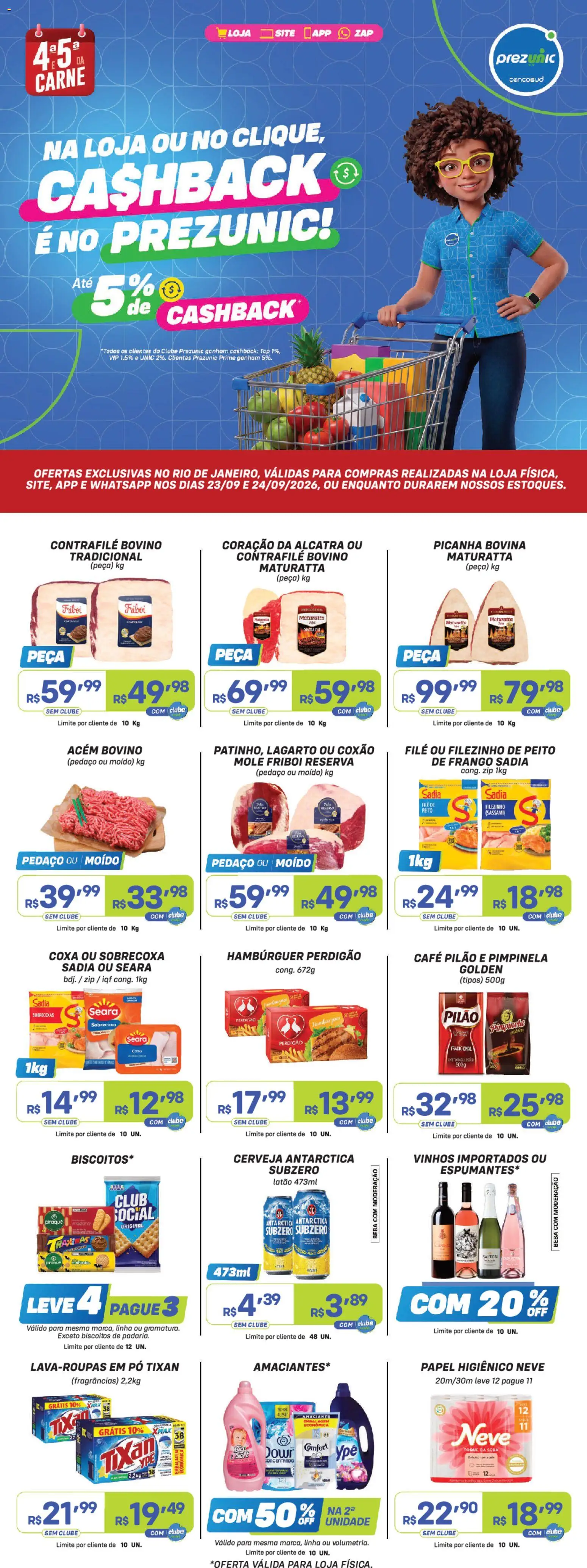 Pré-Visualização do folheto "Prezunic ofertas" da loja Prezunic válido a partir de 23/09/2026
