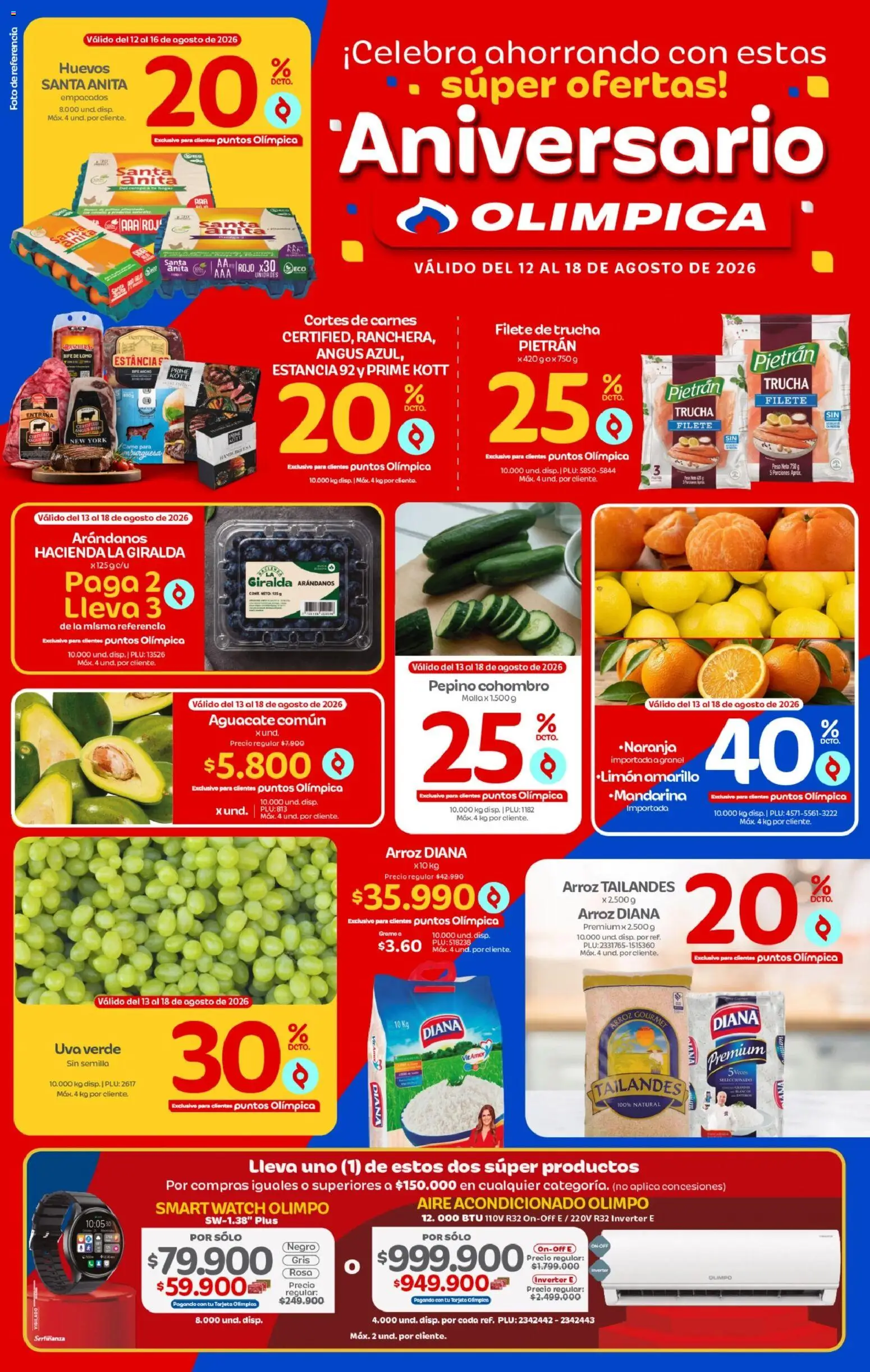  Vista previa del prospecto Olímpica catálogo Aniversario del almacen Olímpica válida del 12/08/2026 al 18/08/2026