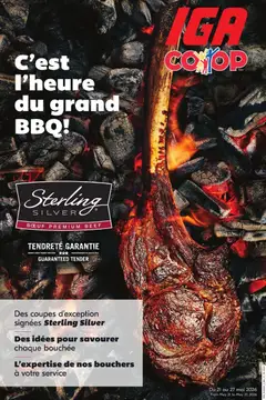 Un aperçu du dépliant IGA circulaire - C'est I'heure du grand BBQ! du magasin IGA est valide à partir 21 mai 2026