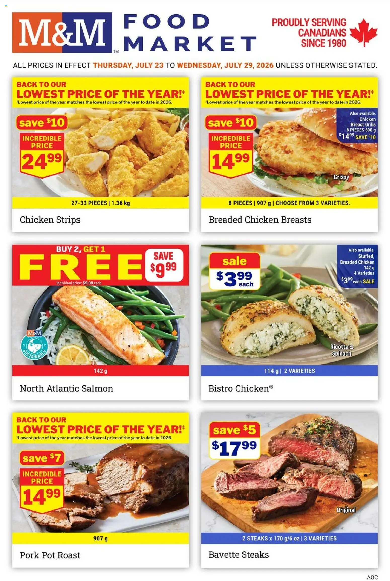 Preview of leaflet M&M Food Market weekly flyer / circulaire from shop M&M Food Market is valid from Jul 23, 2026