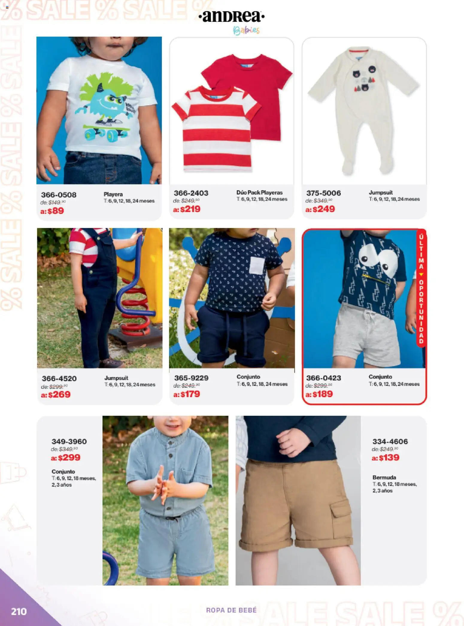 Vista previa las ofertas de la tienda Andrea - Catálogo Outlet desde el 21/12/2025 - Playera, Ropa, Conjunto, Bermuda