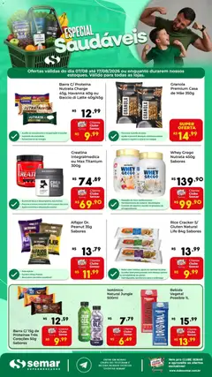 Pré-Visualização do folheto "Semar Supermercado ofertas Especial Saudáveis" da loja Semar Supermercado válido a partir de 07/08/2026