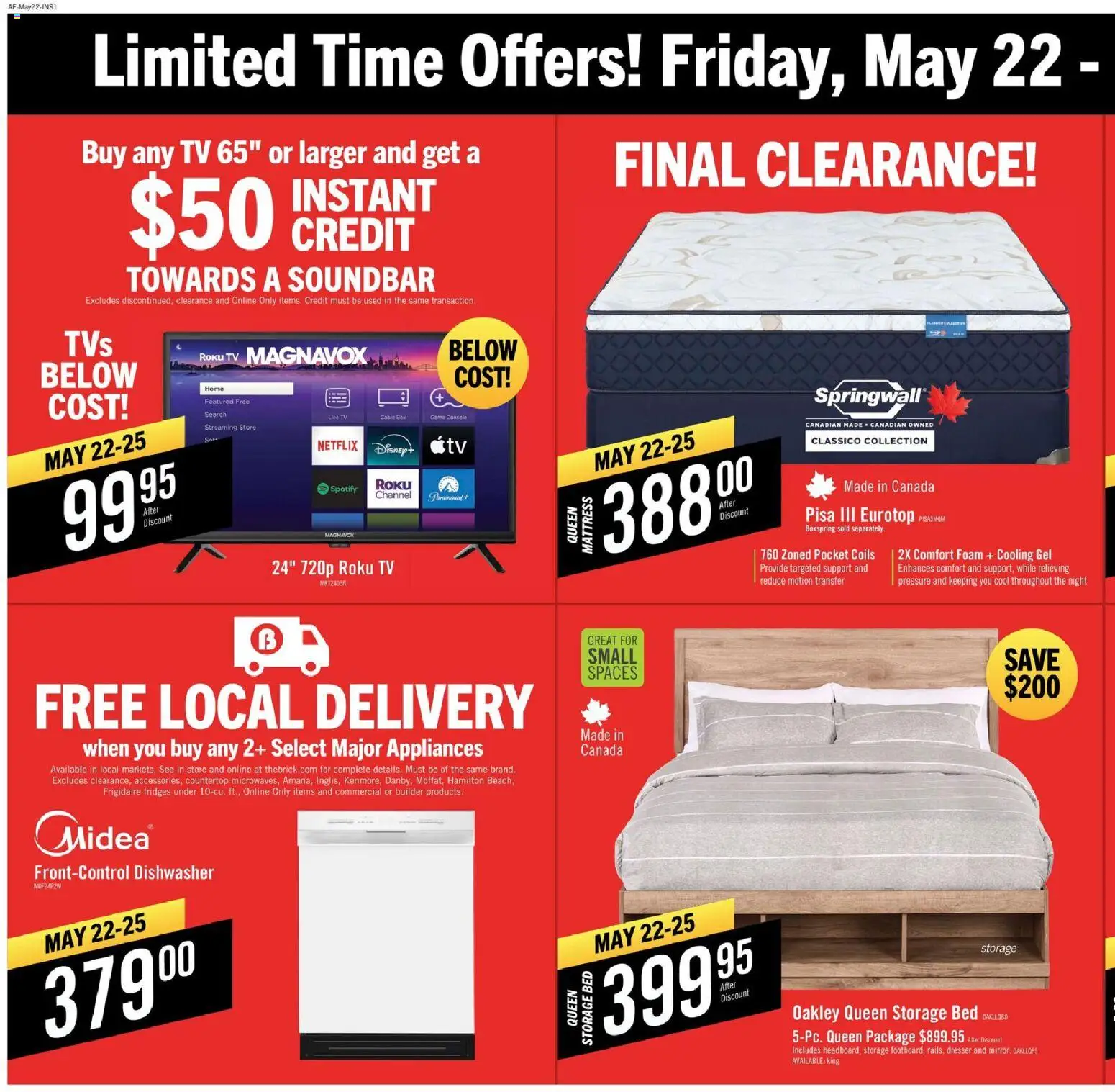 Preview of leaflet The Brick weekly flyer / circulaire from shop The Brick is valid from May 22, 2026