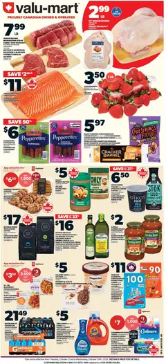 Un aperçu du dépliant Valu Mart weekly flyer / circulaire du magasin Valu Mart est valide à partir 22 oct. 2026