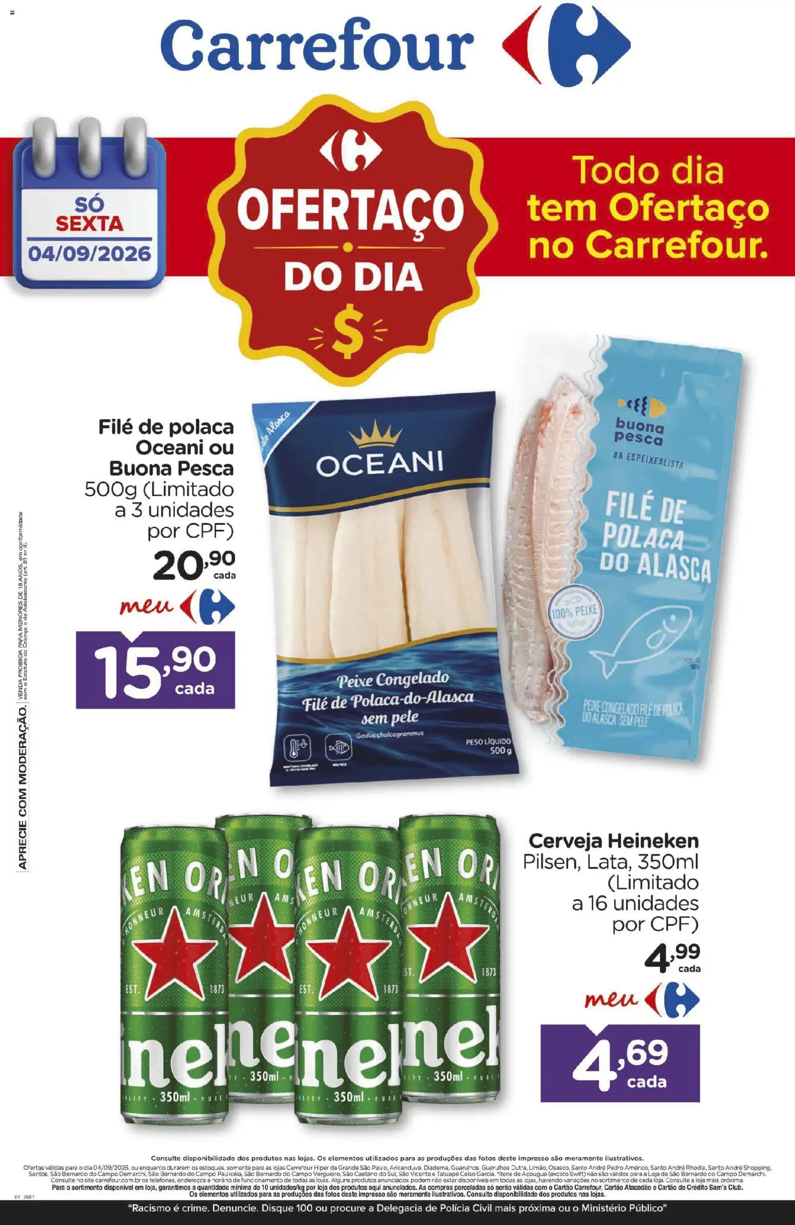 Pré-Visualização do folheto "Carrefour ofertas do Dia" da loja Carrefour válido a partir de 04/09/2026