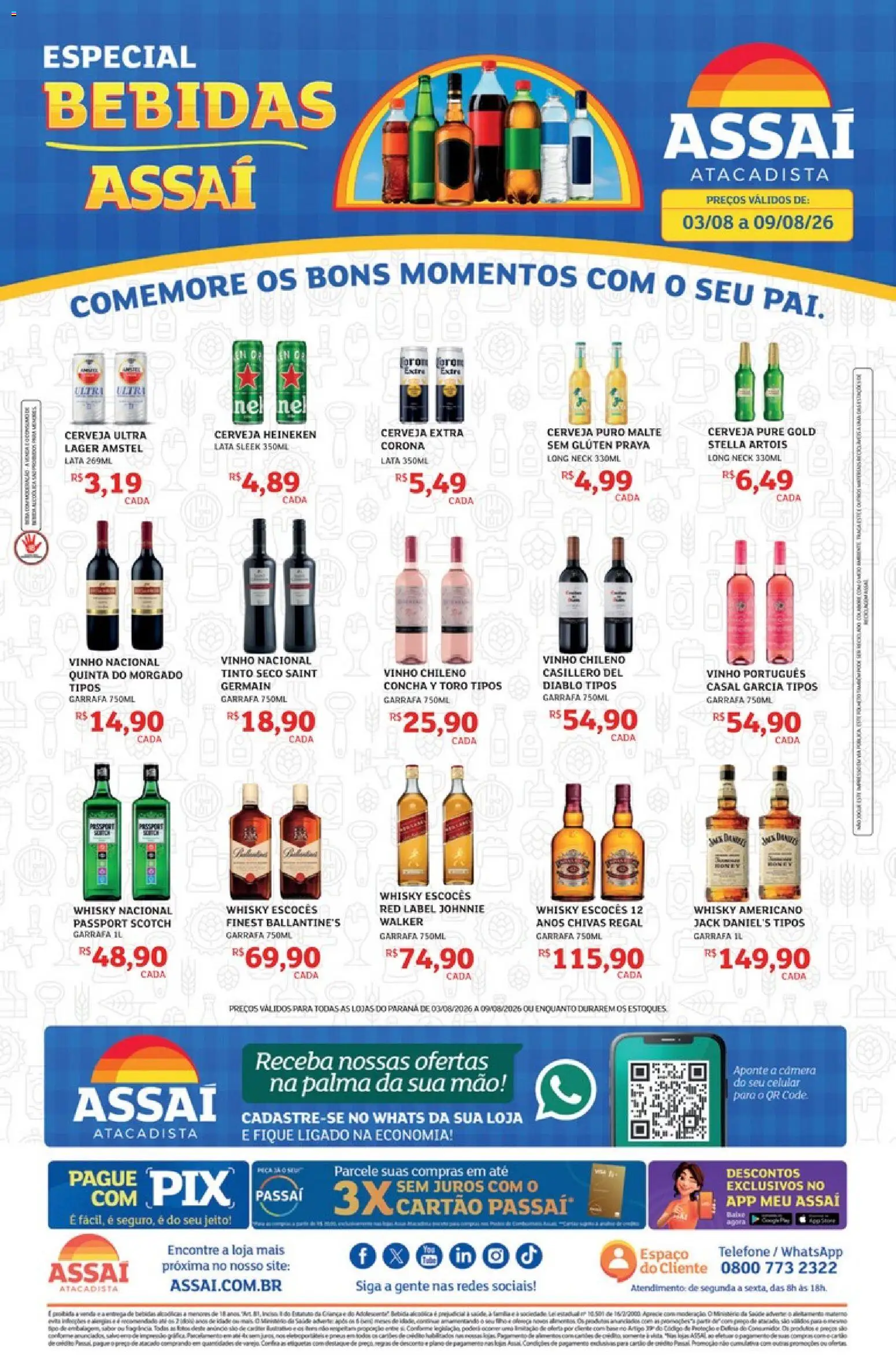 Pré-Visualização do folheto "Assaí Atacadista ofertas - PR" da loja Assaí Atacadista válido a partir de 03/08/2026