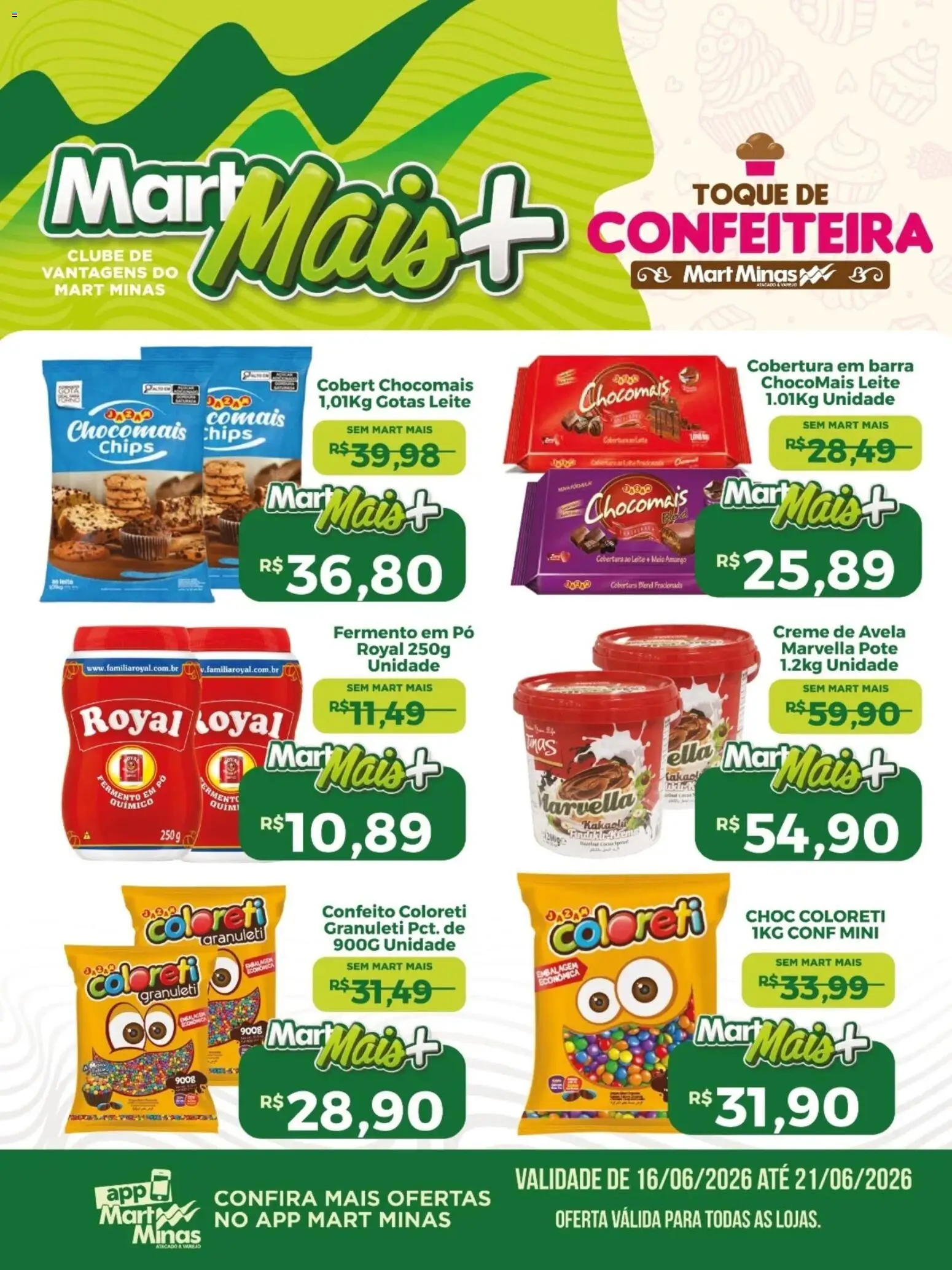Pré-Visualização do folheto "Mart Minas ofertas Confeiteira" da loja Mart Minas válido a partir de 16/06/2026