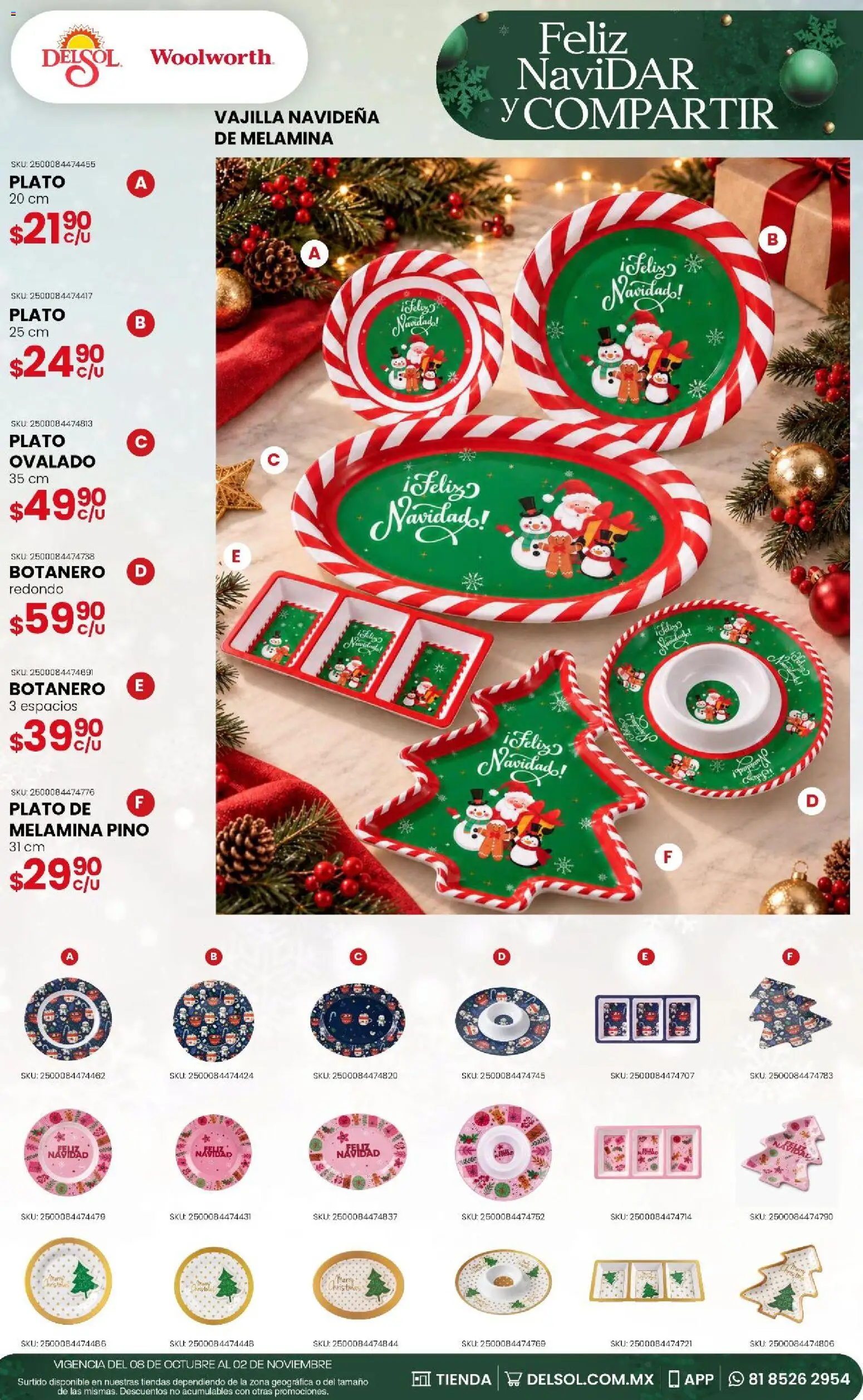 Vista previa las ofertas de la tienda Del Sol y Woolworth - Del Sol y Woolworth - Feliz NaviDar y Compartir desde el 08/10/2026 