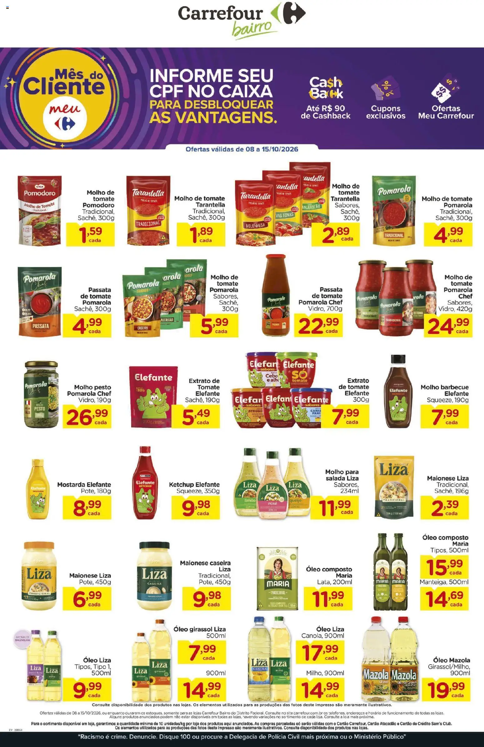 Pré-Visualização do folheto "Carrefour Bairro ofertas Exclusiva" da loja Carrefour Bairro válido a partir de 08/10/2026