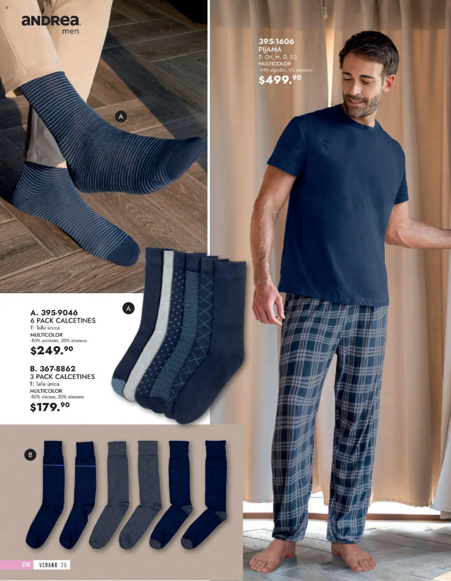 Vista previa las ofertas de la tienda Andrea - Andrea catálogo Vestir Caballero desde el 24/05/2026 - Pijama, Calcetines