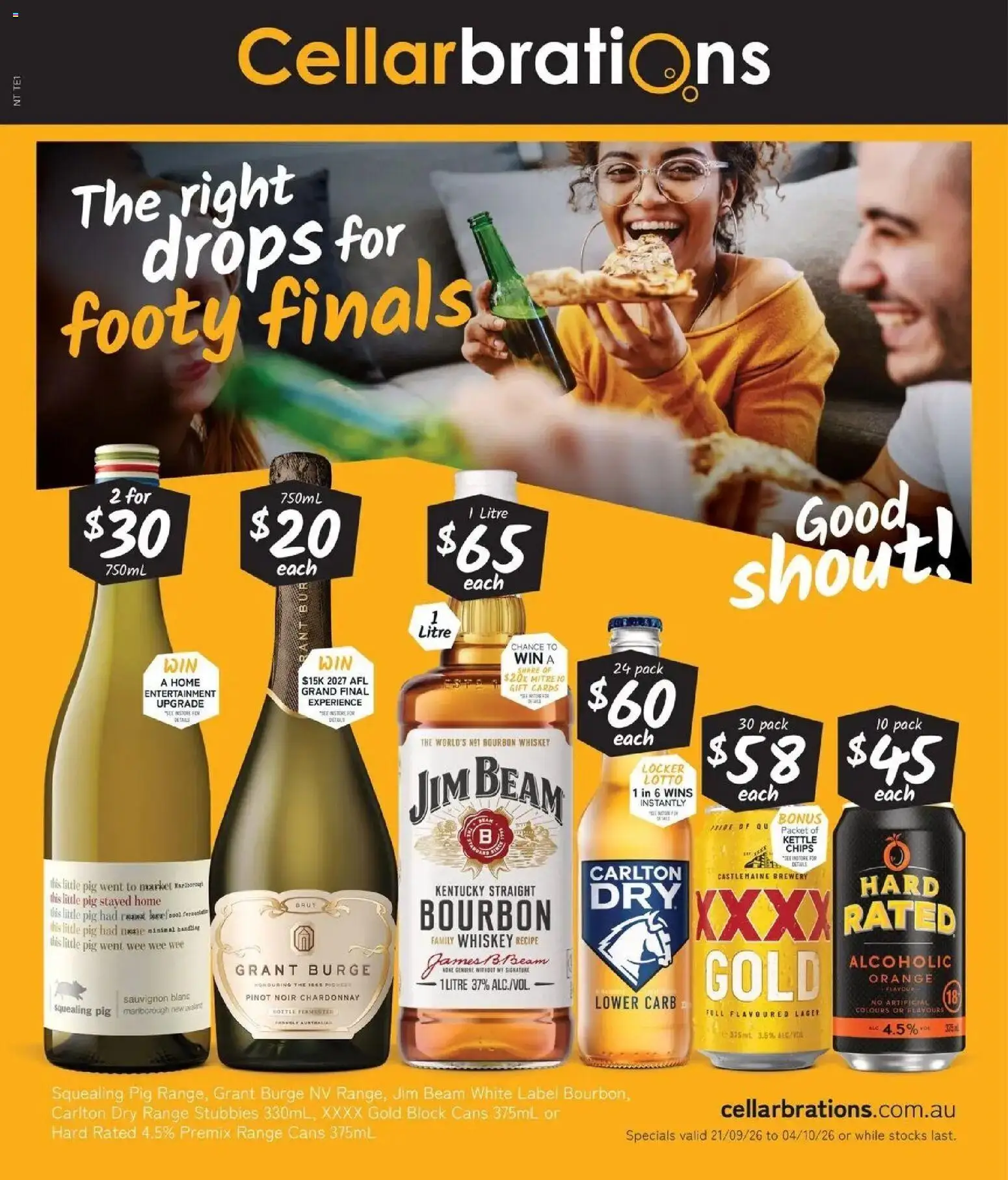 Preview of catalogue Cellarbrations catalogue Zuccoli from shop Cellarbrations valid 21/09/2026 - Jim Beam, Bourbon, Chips, Whiskey, Kettle