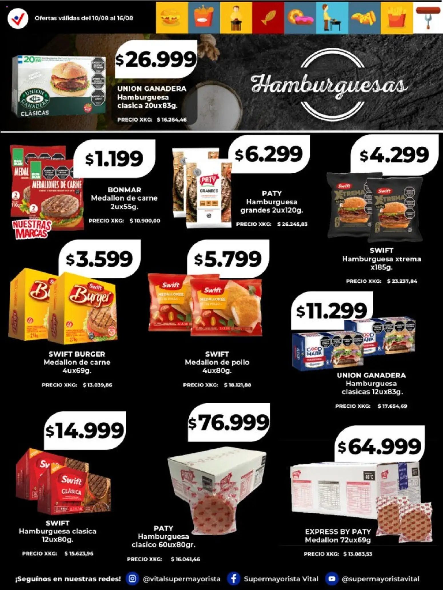 Vista previa del folleto de la tienda Vital válido desde el 10/08/2026 - Hamburguesa, Pollo, Carne