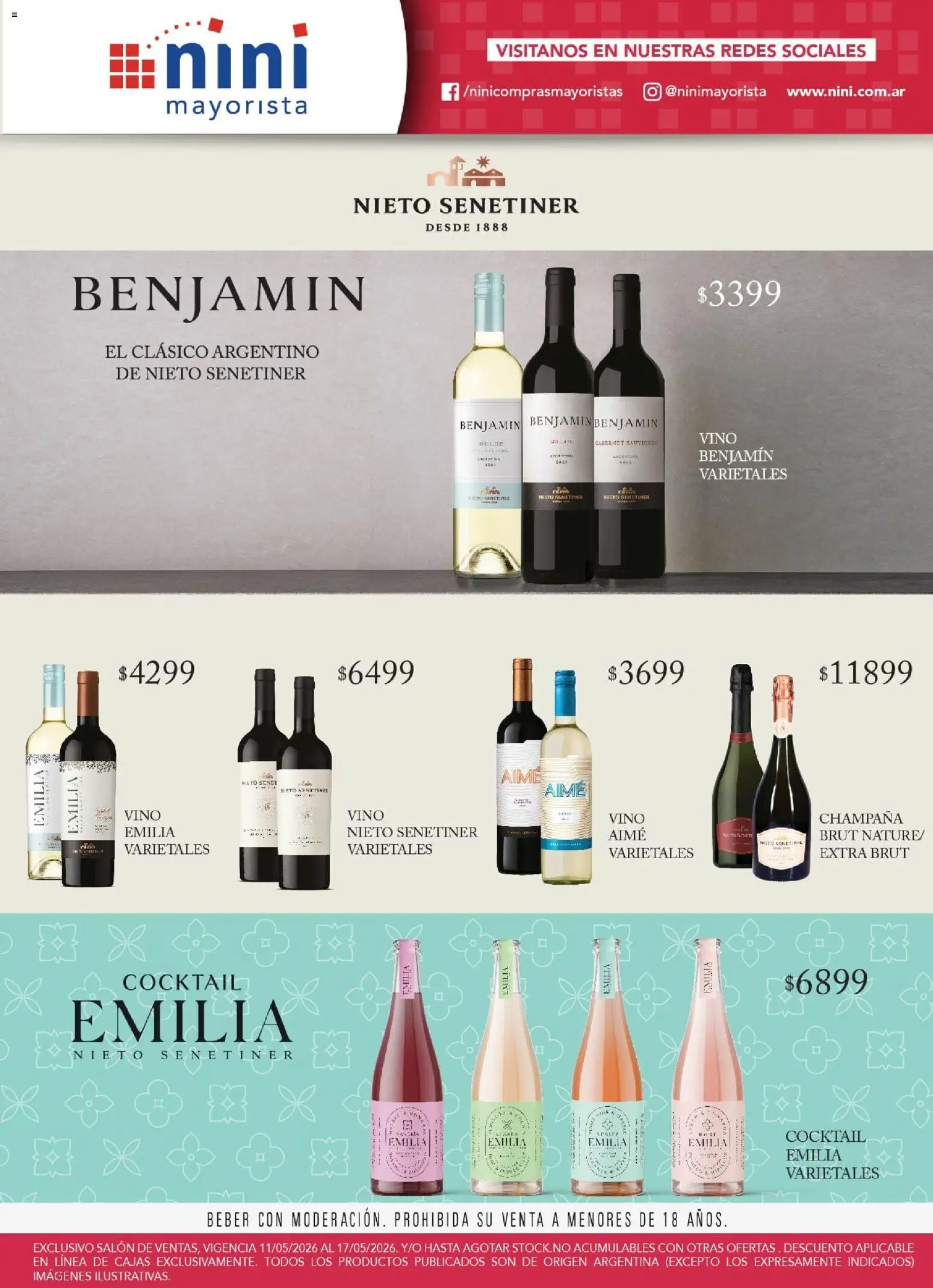 Vista previa del folleto de la tienda NINI Mayorista válido desde el 11/05/2026 - Vino, Dulce