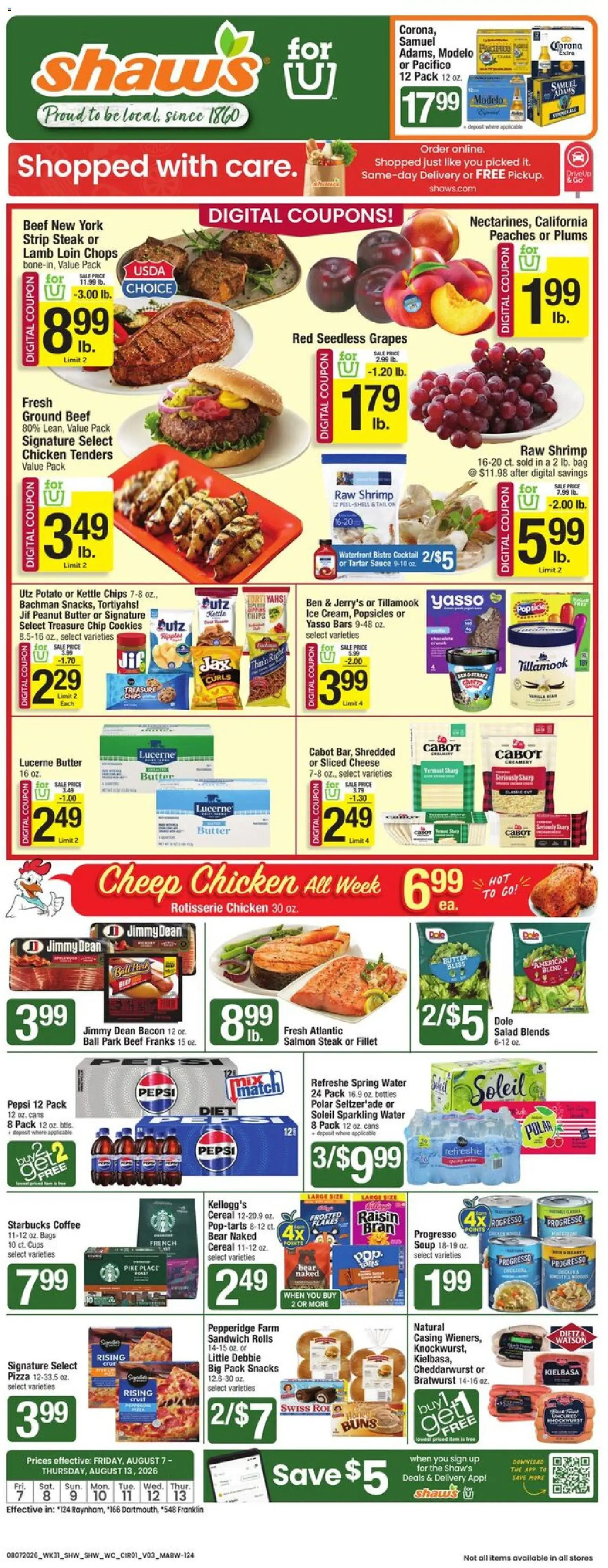 Ad Preview of Shaw's Shaw's Weekly Ad - MA from 08/07/2026