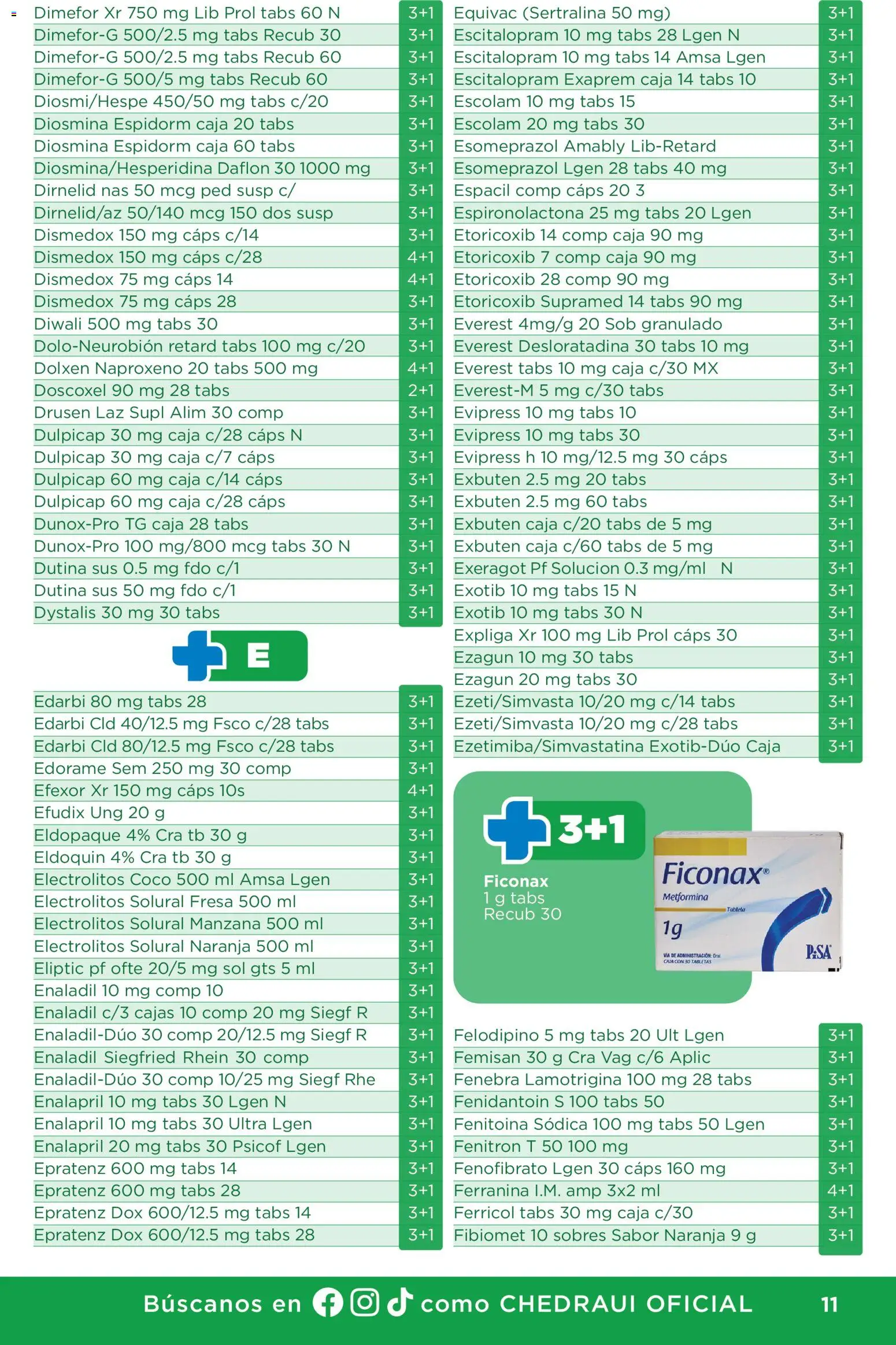 Vista previa las ofertas de la tienda Chedraui - Chedraui folleto Plan de farmacia desde el 01/07/2026 
