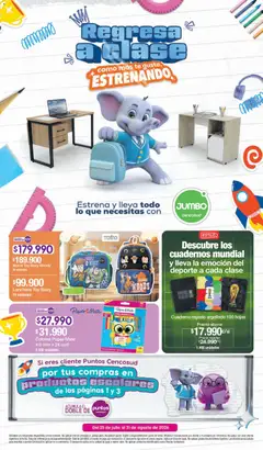  Vista previa del prospecto Jumbo Regresa a clase del almacen Jumbo válida del 25/07/2026 al 31/08/2026