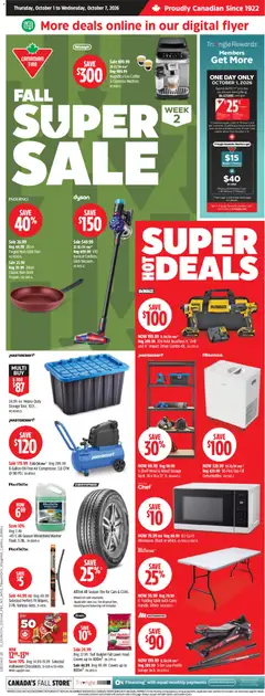 Un aperçu du dépliant Canadian Tire weekly flyer du magasin Canadian Tire est valide à partir 1 oct. 2026