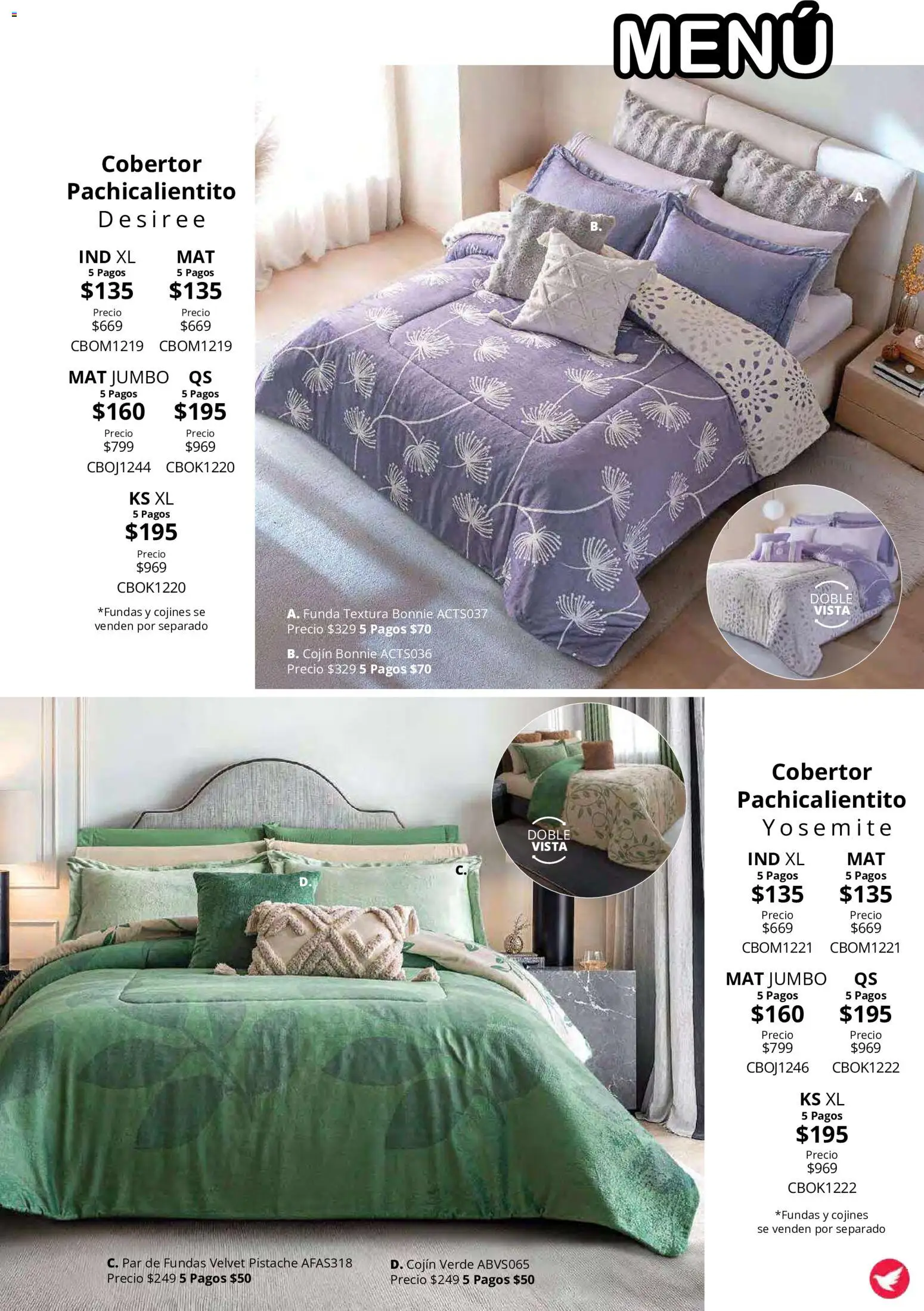 Vista previa las ofertas de la tienda Colchas Concord - Colchas Concord catálogo Colección Cobertor Calor de Hogar desde el 15/10/2026 