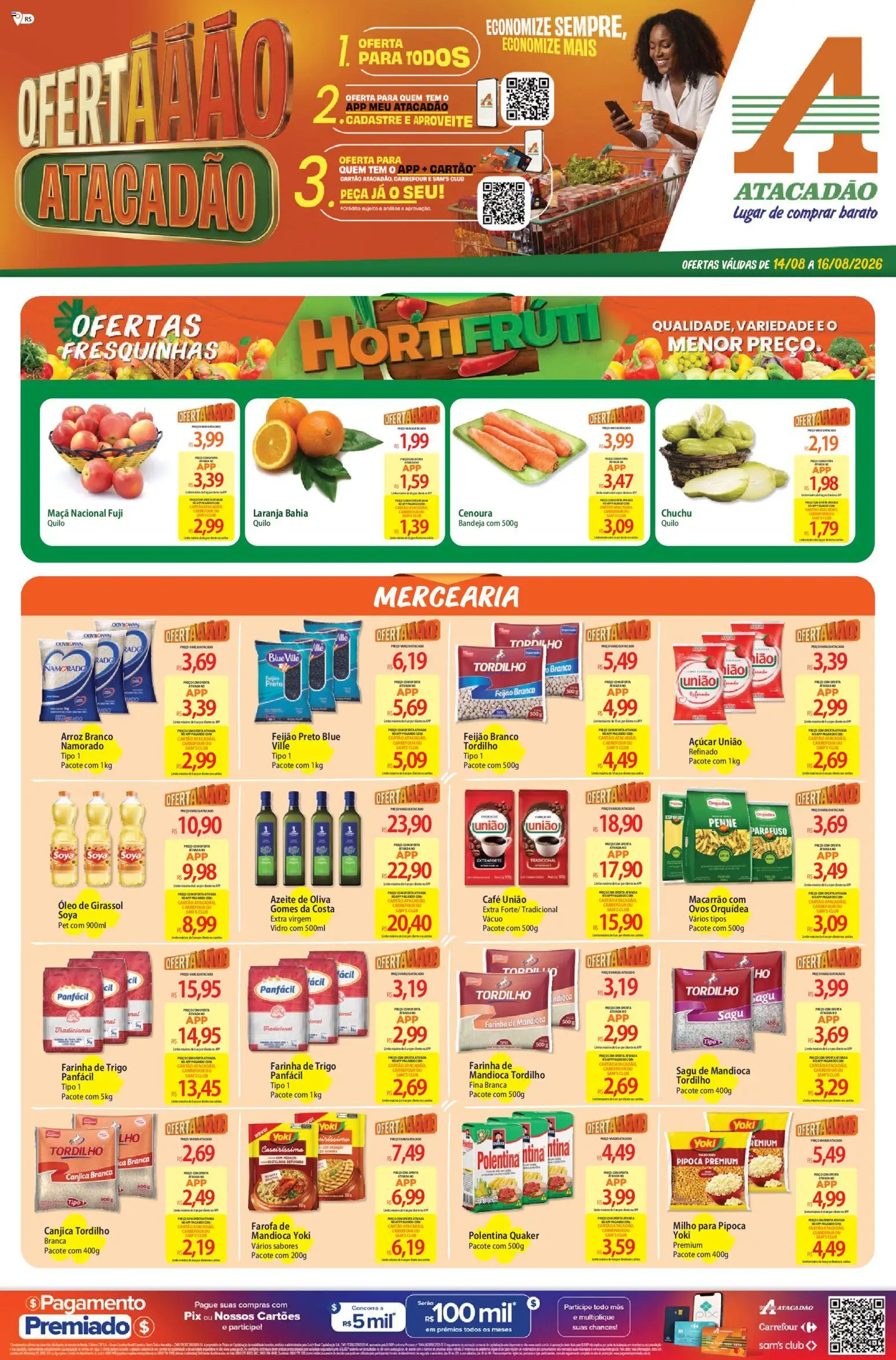 Pré-Visualização do folheto "Atacadão ofertas - RS" da loja Atacadão válido a partir de 14/08/2026
