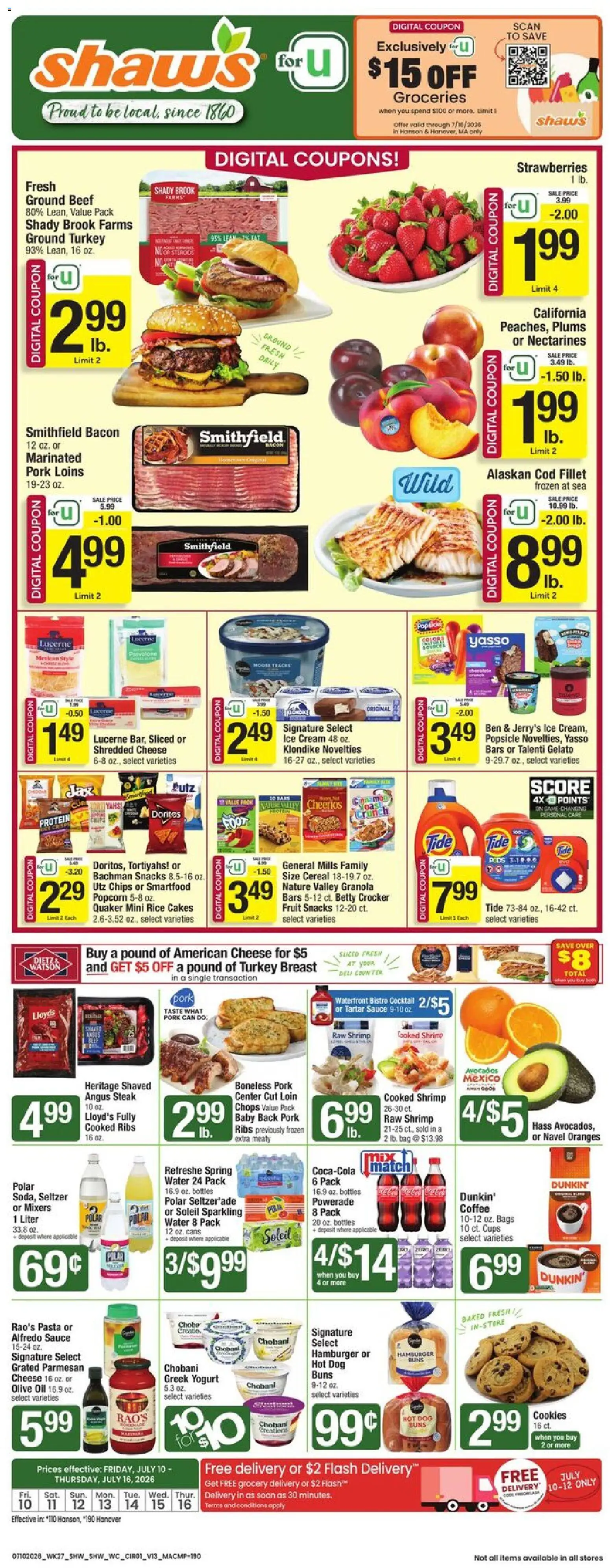 Ad Preview of Shaw's Shaw's Weekly Ad from 07/10/2026