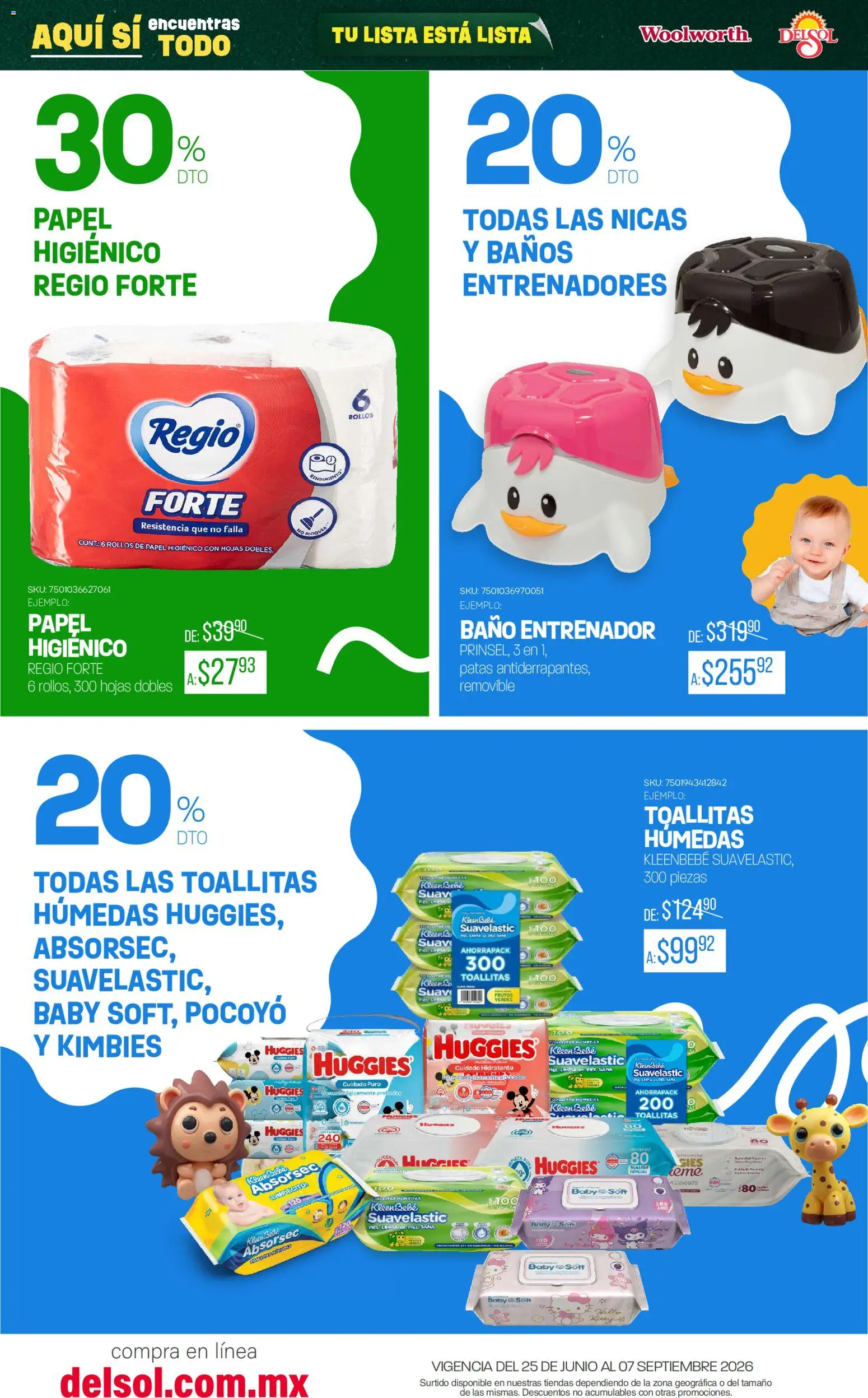 Vista previa las ofertas de la tienda Del Sol y Woolworth - Del Sol y Woolworth catálogo Back To School desde el 25/06/2026 
